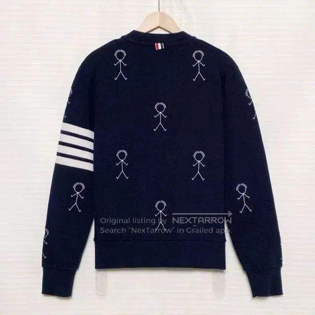 Thom Browne Thom Browne FW21 Graffiti Stripe Cashmere Sweater. Size US L / EU 52-54 / 3 - 2 Thumbnail