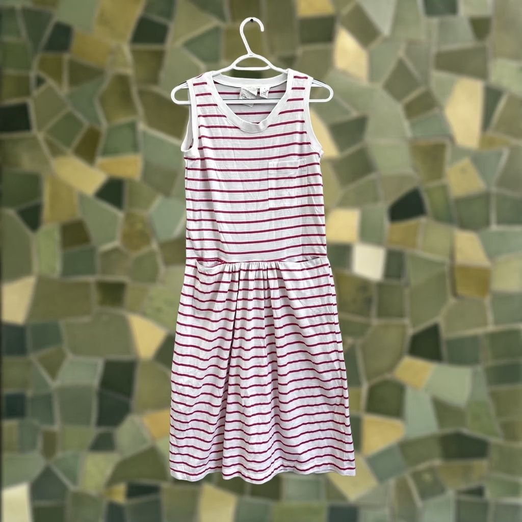 Vintage VINTAGE Ricki & Company Dress Womens S White Size Pink Stripe Sleeveless Size S / US 4 / IT 40 - 1 Thumbnail