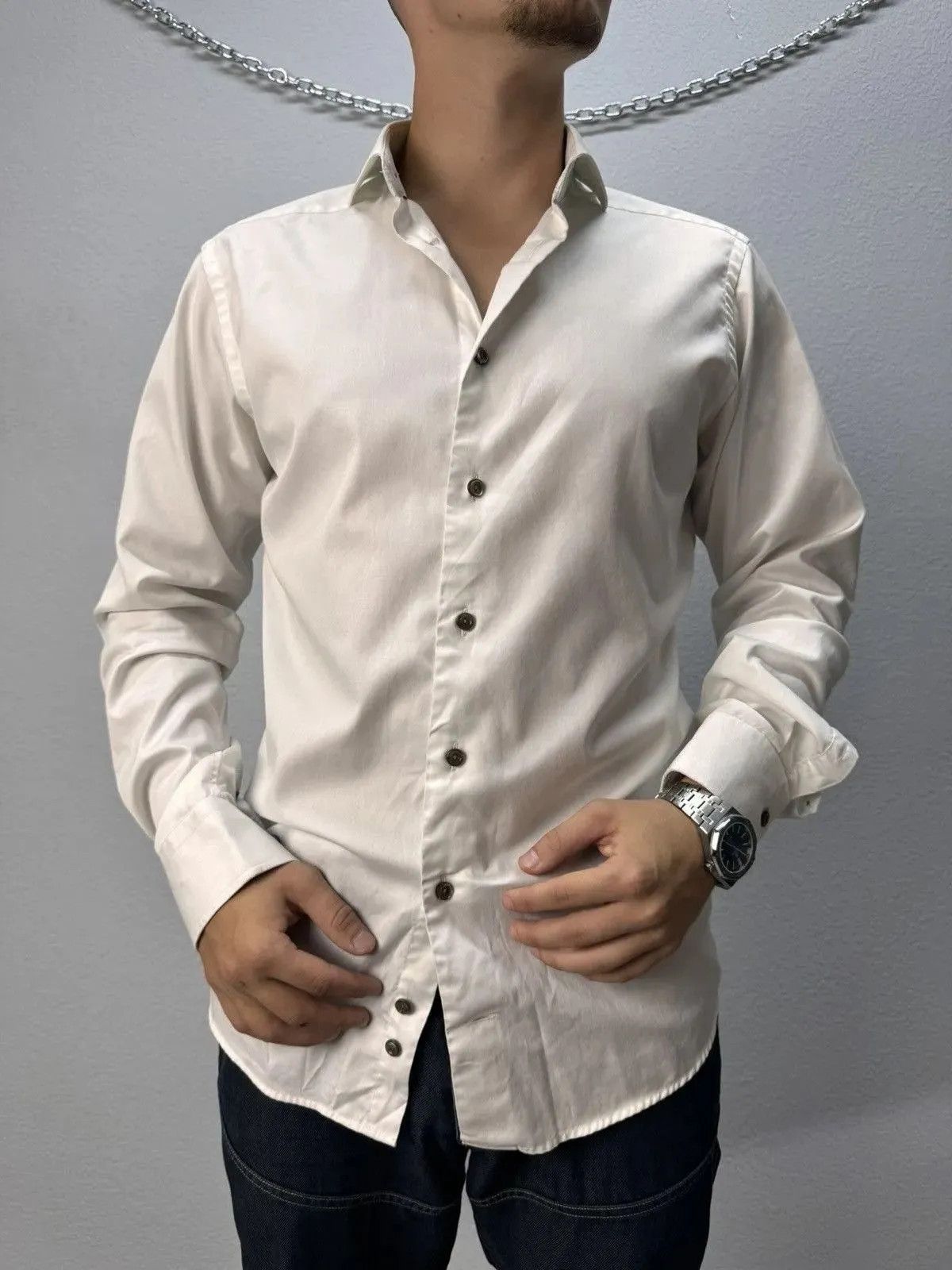 Eton Vintage Shirt Eton white nova check OldMoney Loro Piana Size US M / EU 48-50 / 2 - 1 Thumbnail