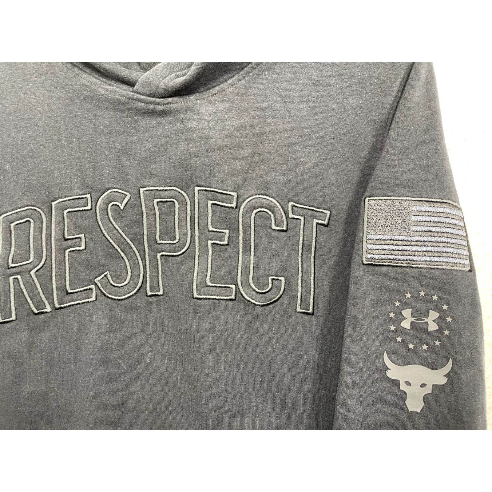 Under Armour Under Armour Hoodie Mens Medium Project Rock Respect Flag Cold Gear Size US M / EU 48-50 / 2 - 5 Thumbnail