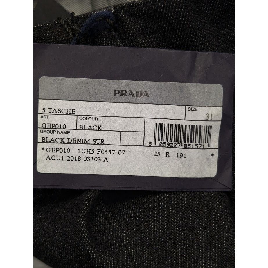 Prada o1rshd1 Denim Jeans in Black Size US 31 - 14 Thumbnail