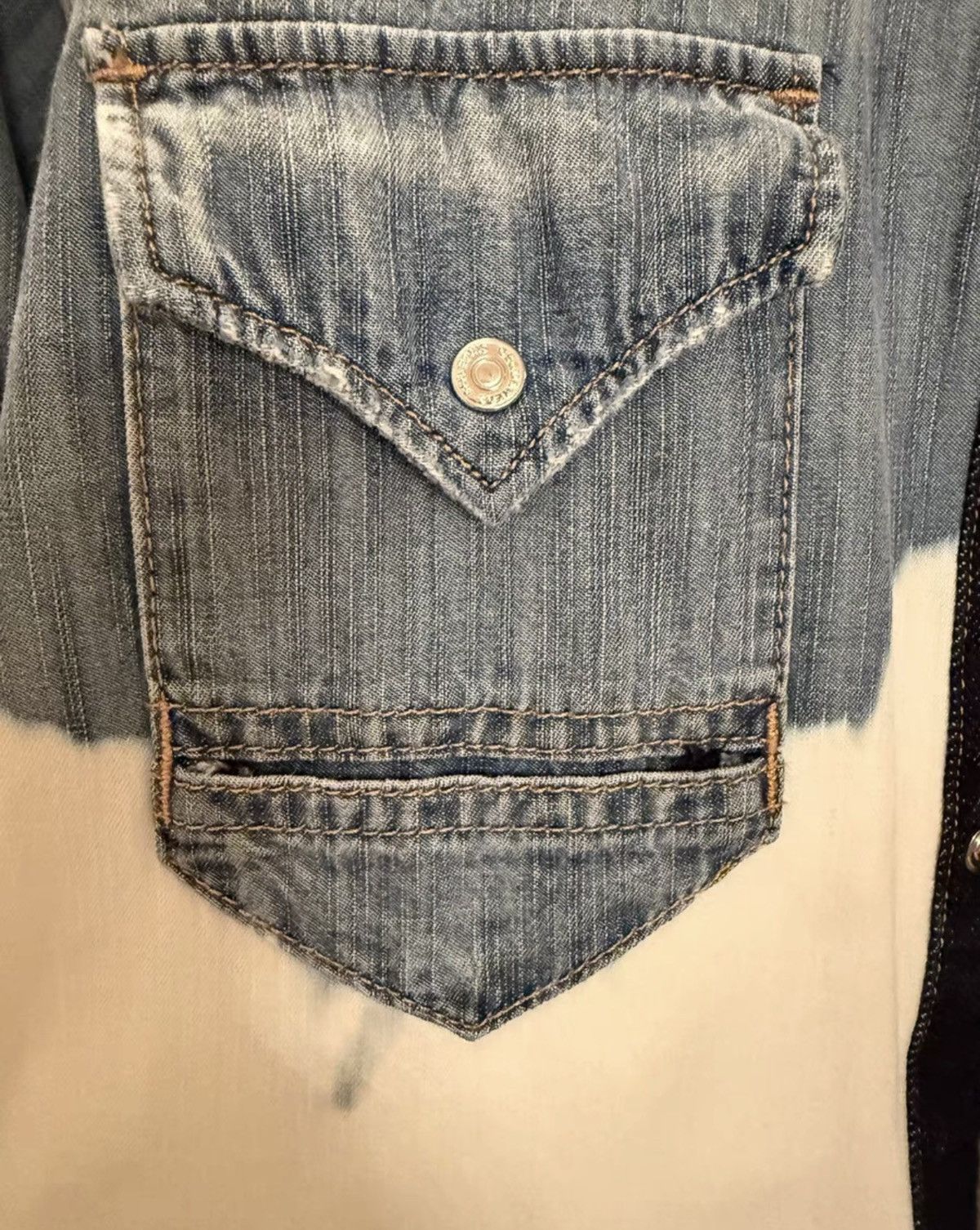 Dsquared2 Dsquared2 Italian-made Tie-Dye Denim Shirt jacket Size US S / EU 44-46 / 1 - 3 Thumbnail