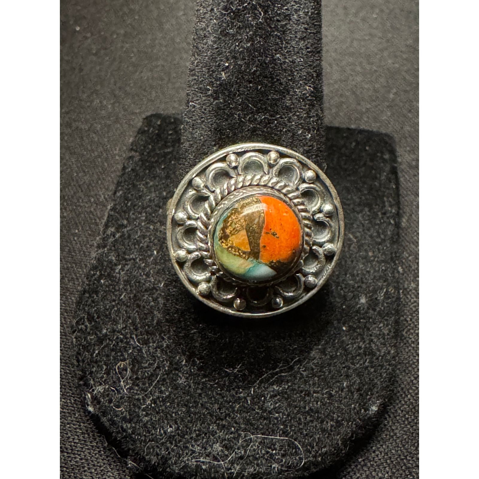 Other 925 Sterling Silver Spiny Oyster Ornate Boarder Ring Size 8 Size ONE SIZE - 2 Thumbnail