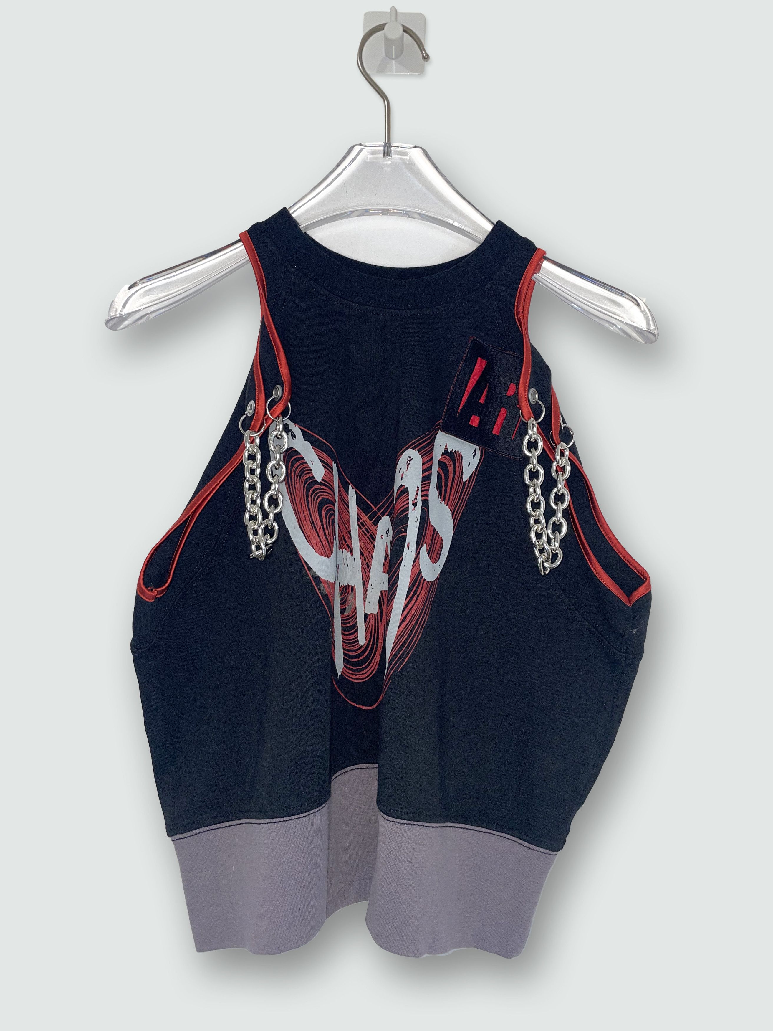 Vivienne Westwood Black Punk Chaos Silver Chain Top | Size XSmall Size XS / US 0-2 / IT 36-38 - 2 Thumbnail