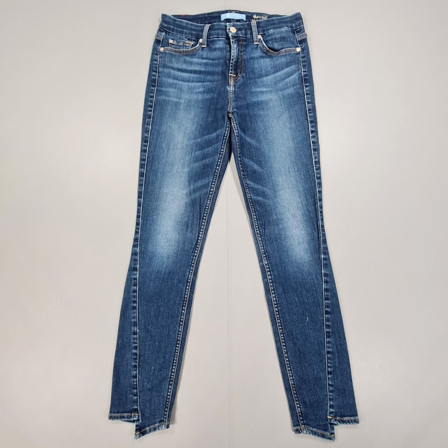 7 For All Mankind 7 For All Mankind Jeans Womens 26 Blue W26 L32 The Ankle Skinny Stretch Bair Echo Size 26" / US 2 / IT 38 - 2 Thumbnail