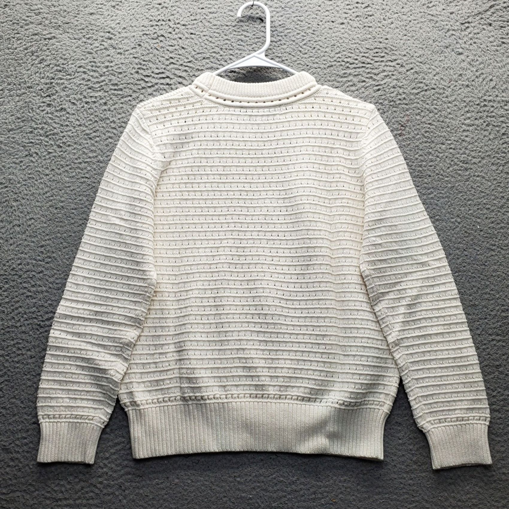 Loft LOFT Womens Tan Knit Raglan Sleeve Crew Neck Pullover Textured Sweater Size M Size M / US 6-8 / IT 42-44 - 2 Thumbnail