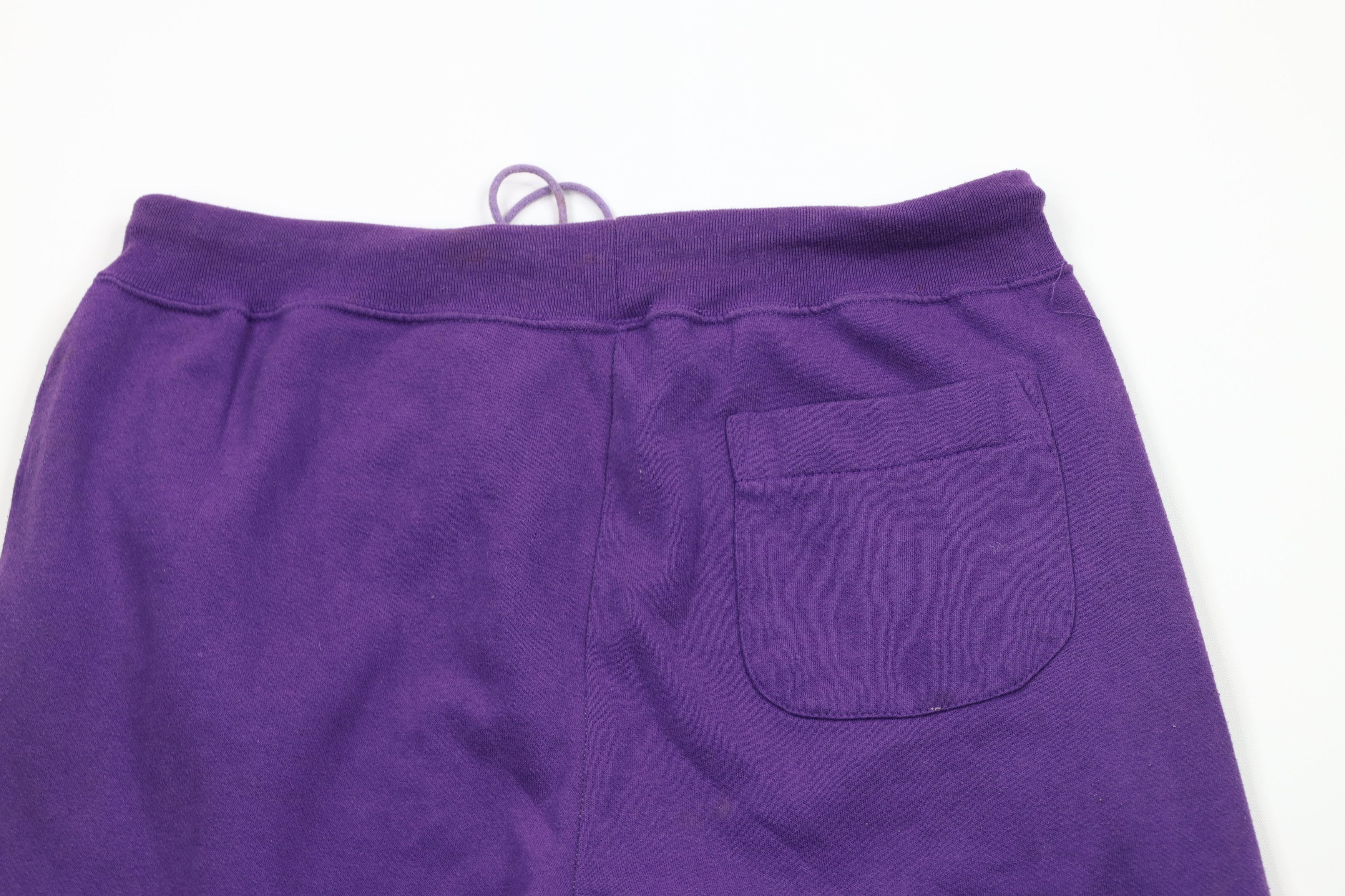 Vintage Vintage 90s Streetwear Distressed Blank Sweatpants Purple Size US 36 / EU 52 - 10 Thumbnail