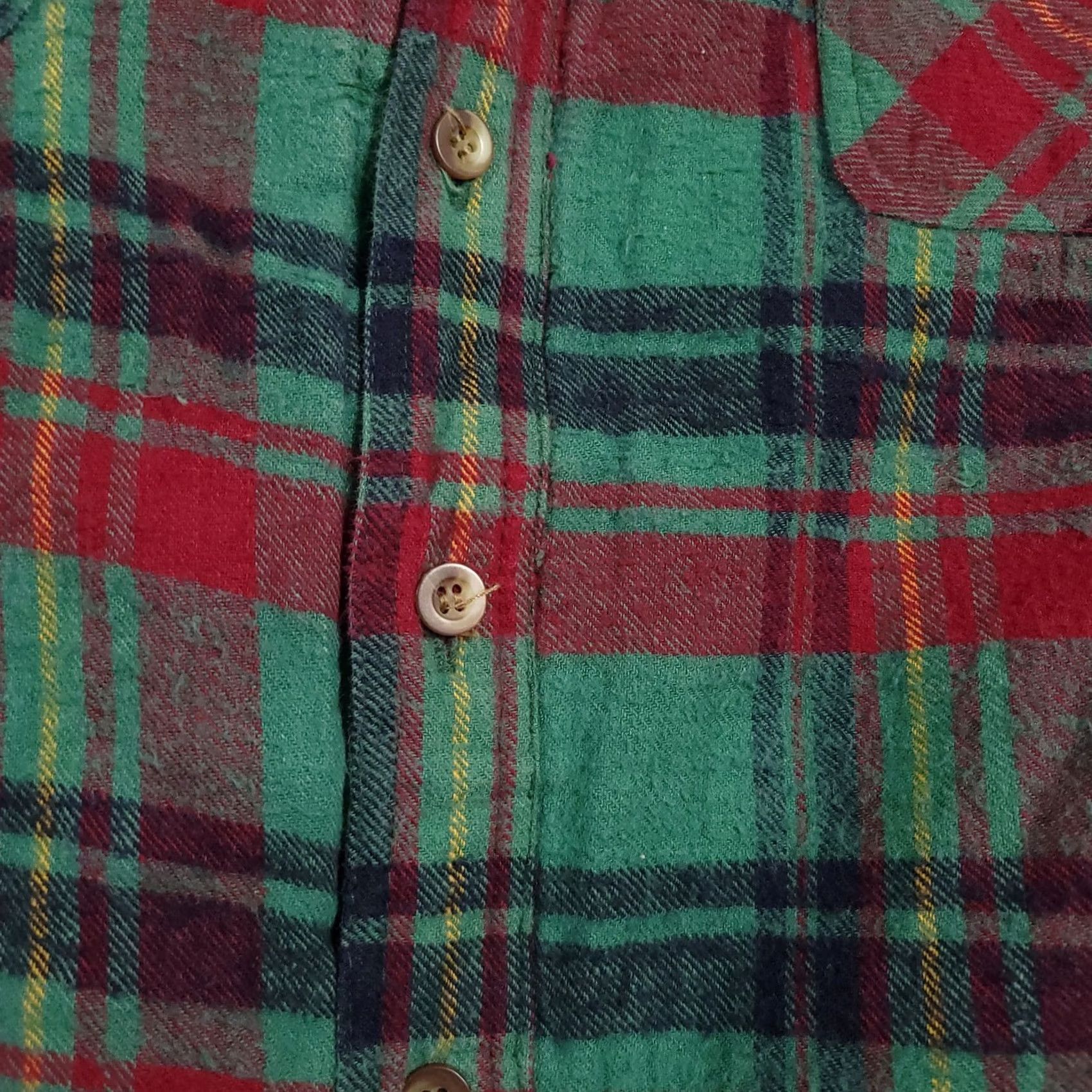 Vintage Sports Afield Shirt Mens Tall Large Green Red Plaid Flannel Quilted Lined Jacket Size US L / EU 52-54 / 3 - 6 Thumbnail