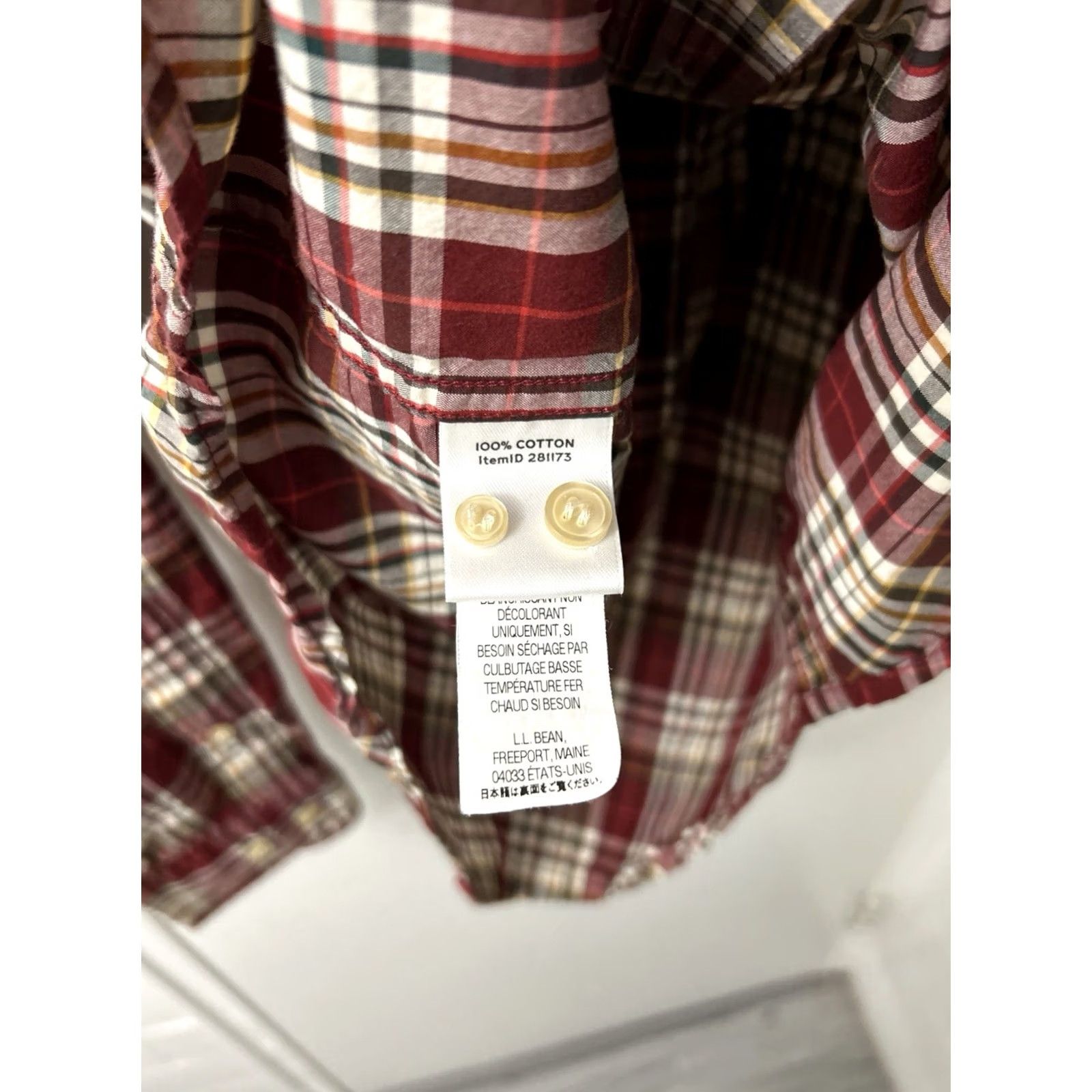 Vintage LL Bean Signature Shirt Mens Sz S Red Oxford Plaid Button Down L/S 281173 Size US S / EU 44-46 / 1 - 7 Thumbnail