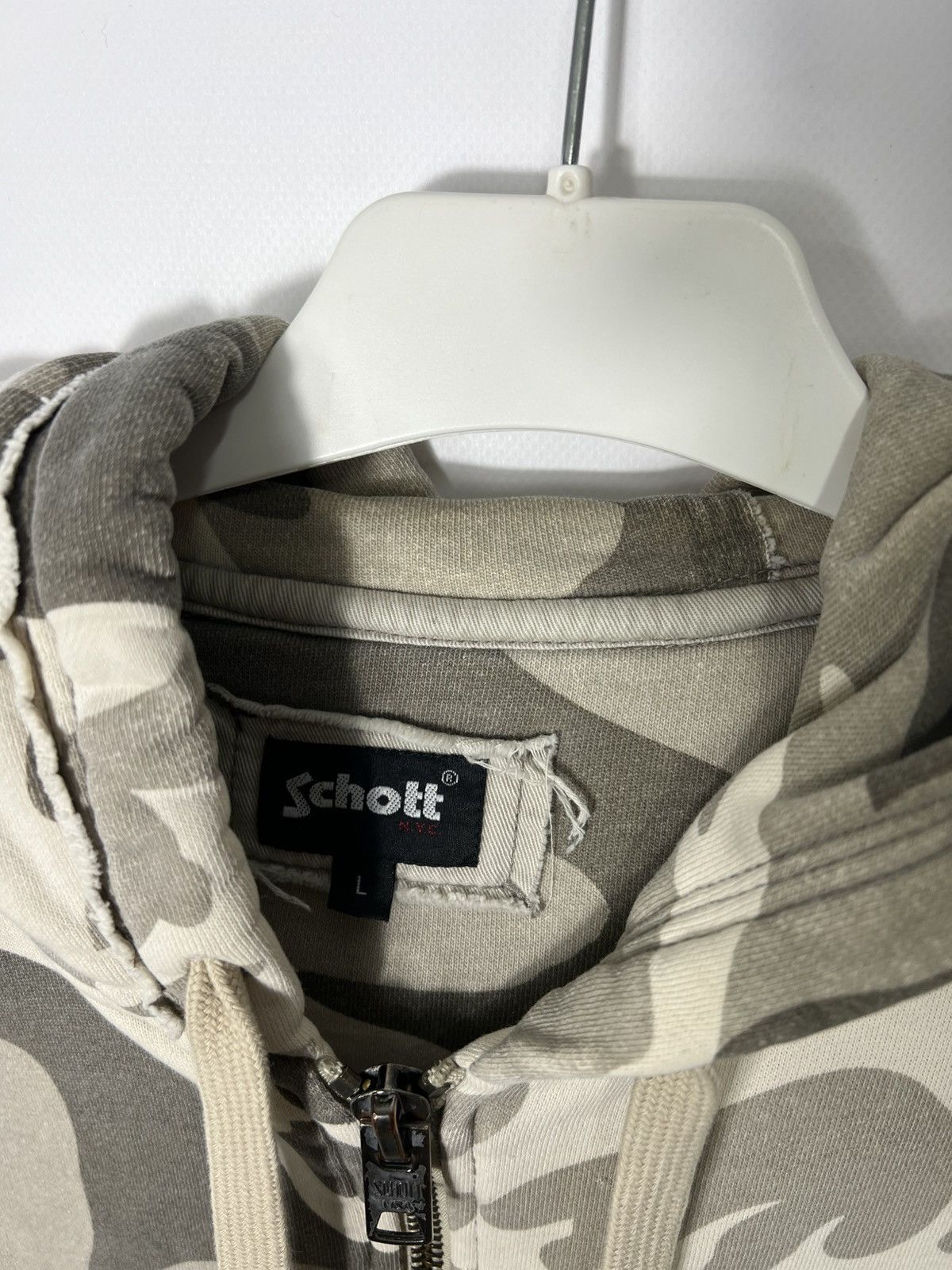Schott Vintage streetwear Military Schott Camo Zip Hoodie Size US L / EU 52-54 / 3 - 8 Thumbnail