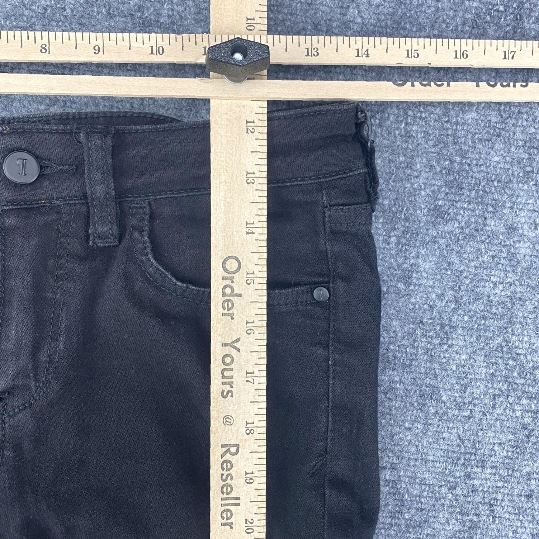 Vintage VINTAGE Pilcro and the Letterpress Jeans Womens 29 Black Skinny Ankle Side Slit Stretch Size 29" - 6 Thumbnail