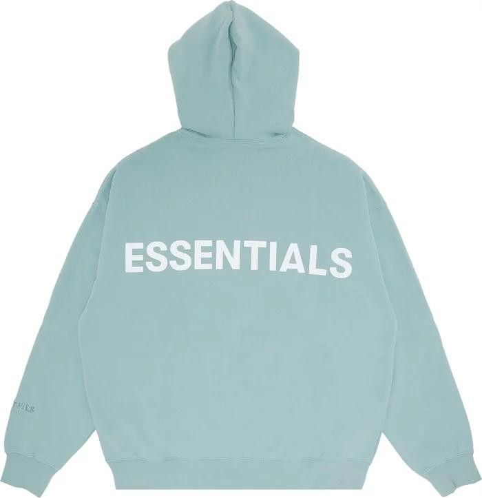 image of Fear Of God Essentials 3M Logo Pullover Hoodie in Light Blue, Men's (Size Large)