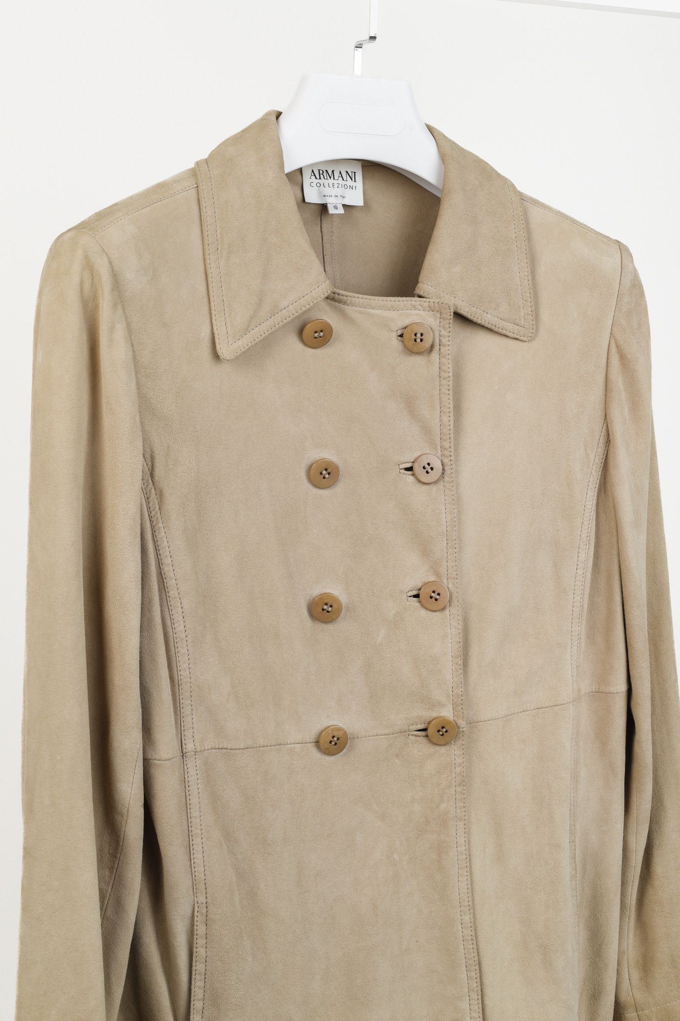 Armani Collezioni Armani Collezioni 2004 Tan Suede Jacket Size L / US 10 / IT 46 - 3 Thumbnail