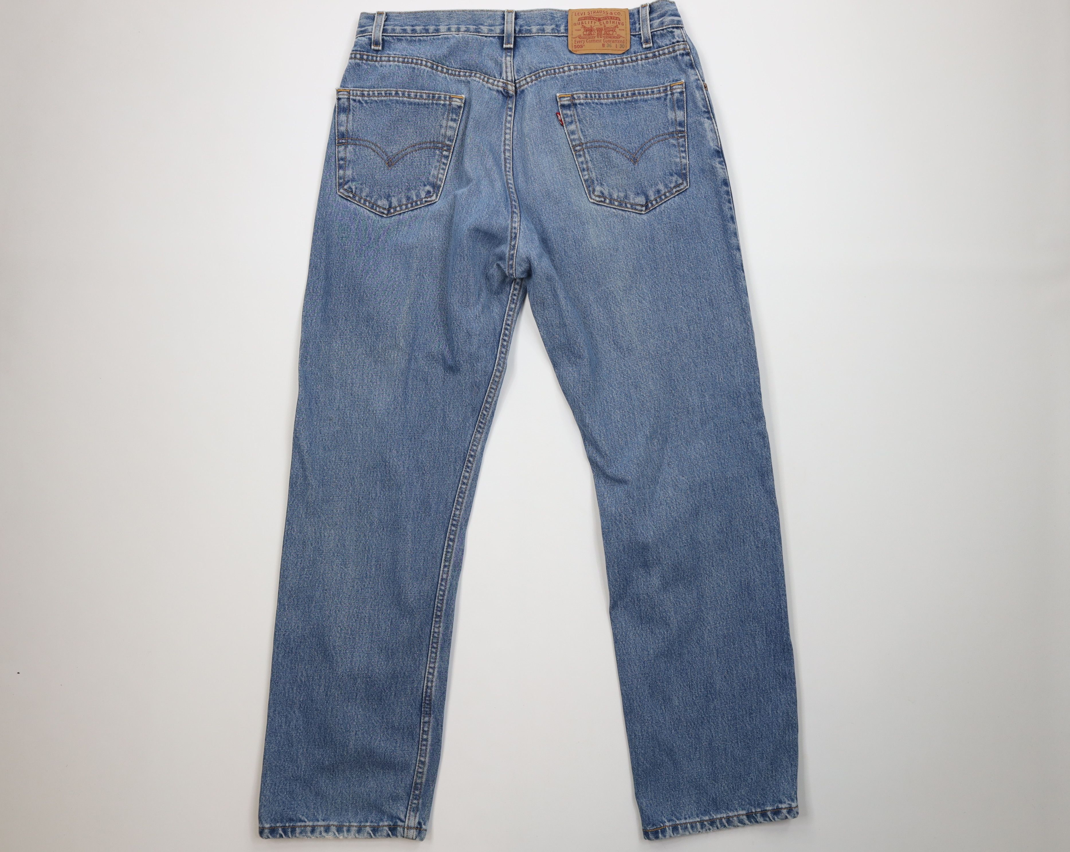Levi's Vintage Y2K 2001 Levis 505 Regular Straight Leg Denim Jeans Size US 36 / EU 52 - 11 Thumbnail