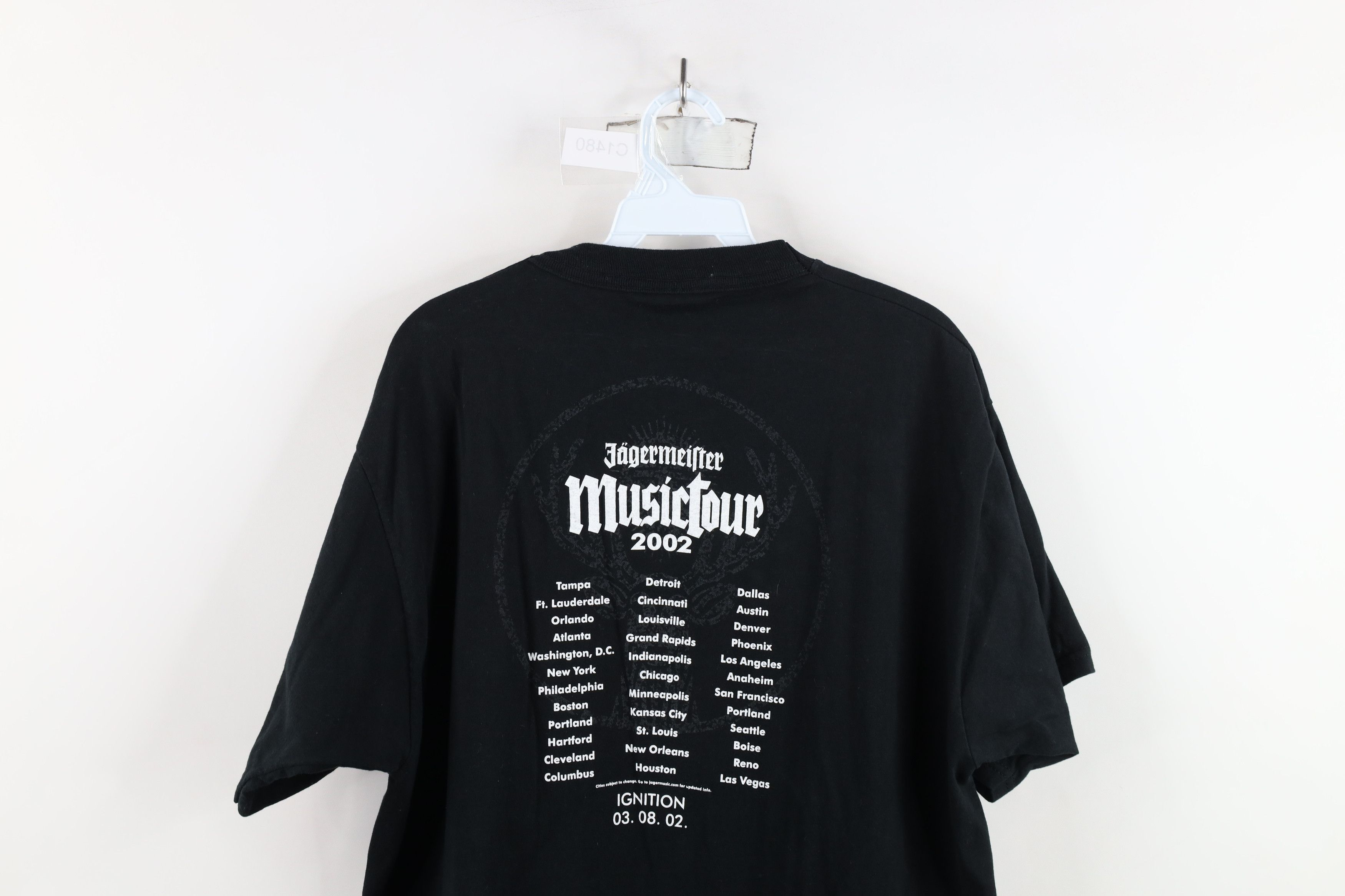 Vintage Vintage Y2K 2002 Jagermeister Tour Short Sleeve T-Shirt Size US XL / EU 56 / 4 - 14 Thumbnail