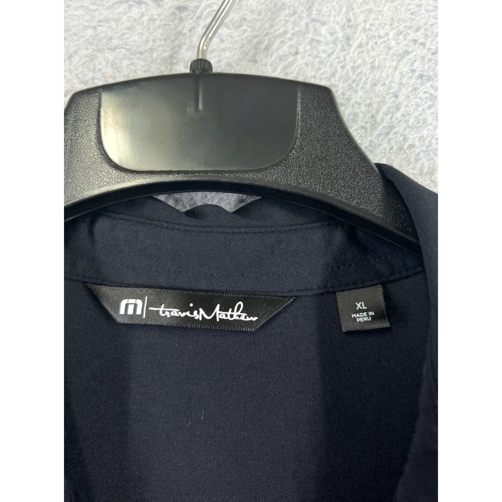 TravisMathew Travis Mathew Polo Shirt Mens XL Black Cotton Blend Golf Polo Short Sleeve Size US XL / EU 56 / 4 - 4 Thumbnail