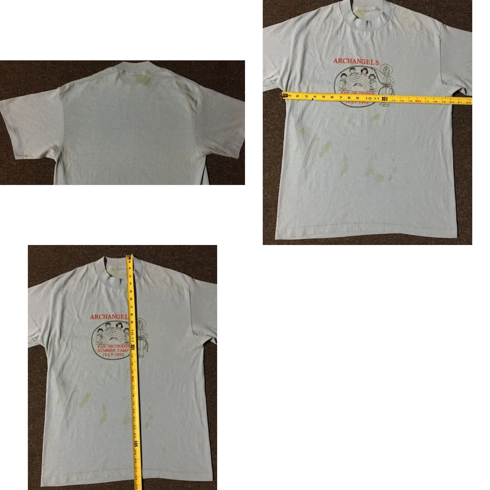 Vintage VINTAGE Archangels Summer Camp faded shirt M L Blue 90s 80s Grunge Punk Sports School Track Size US M / EU 48-50 / 2 - 8 Thumbnail