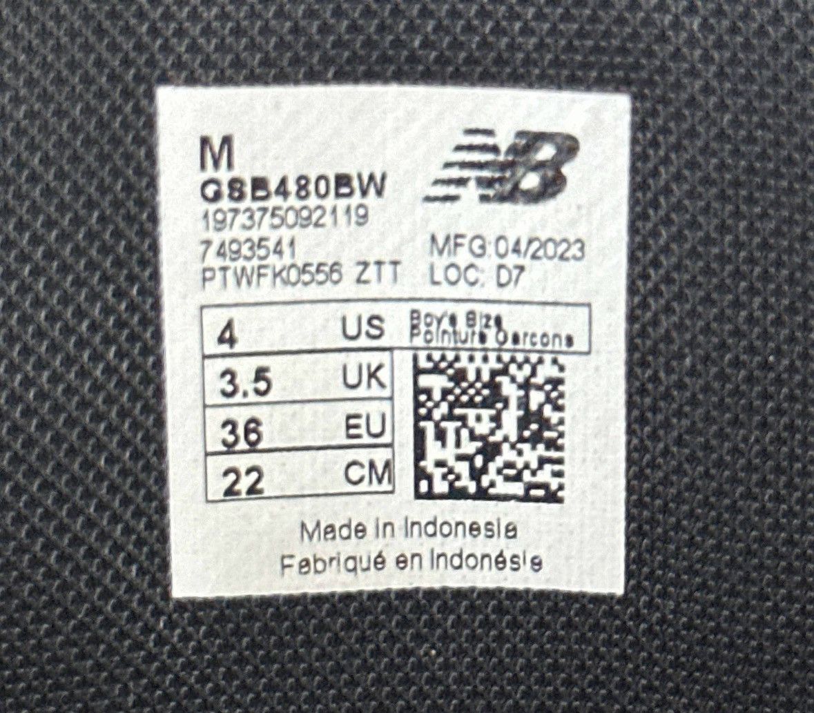 New Balance New Balance 480 Black white Kids Size US 4.5 / IT 34.5 - 10 Thumbnail