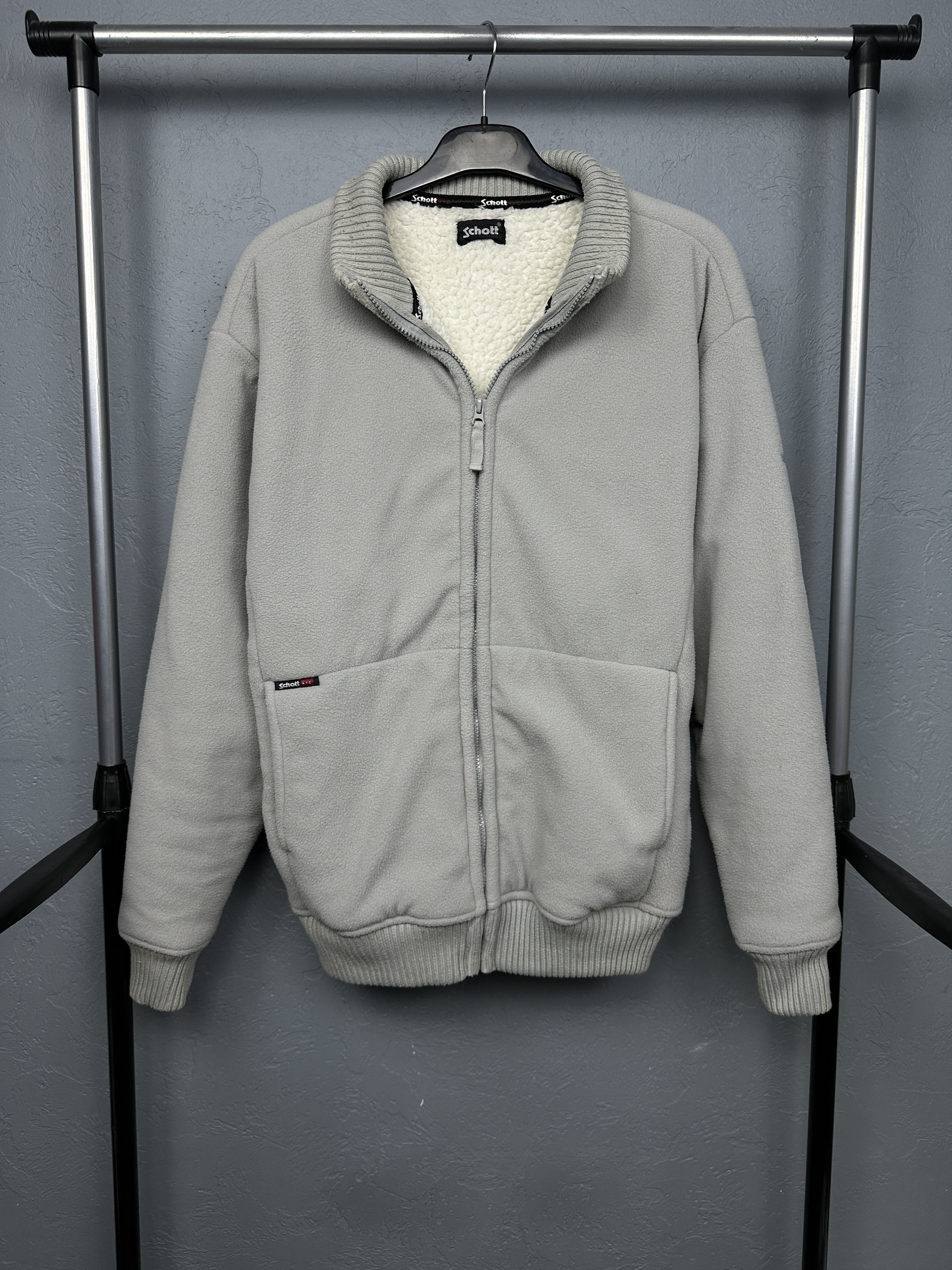 Schott Schott Vintage Mens Sherpa Fleece Jacket Size US XL / EU 56 / 4 - 1 Thumbnail