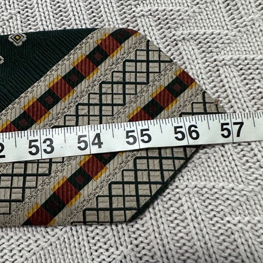 Oleg Cassini Vintage Oleg Cassini green and orange club striped tie Size ONE SIZE - 4 Thumbnail