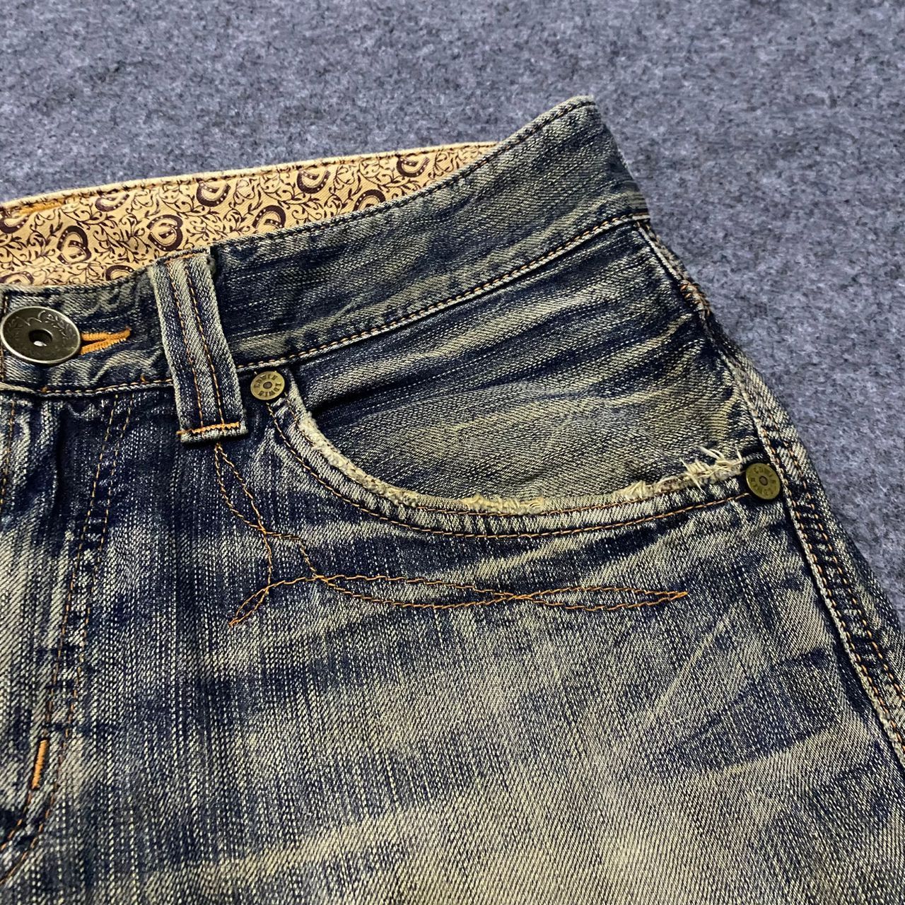 Edwin Vintage Edwin Blue Trip Distressed Denim Jeans Size US 34 / EU 50 - 7 Thumbnail