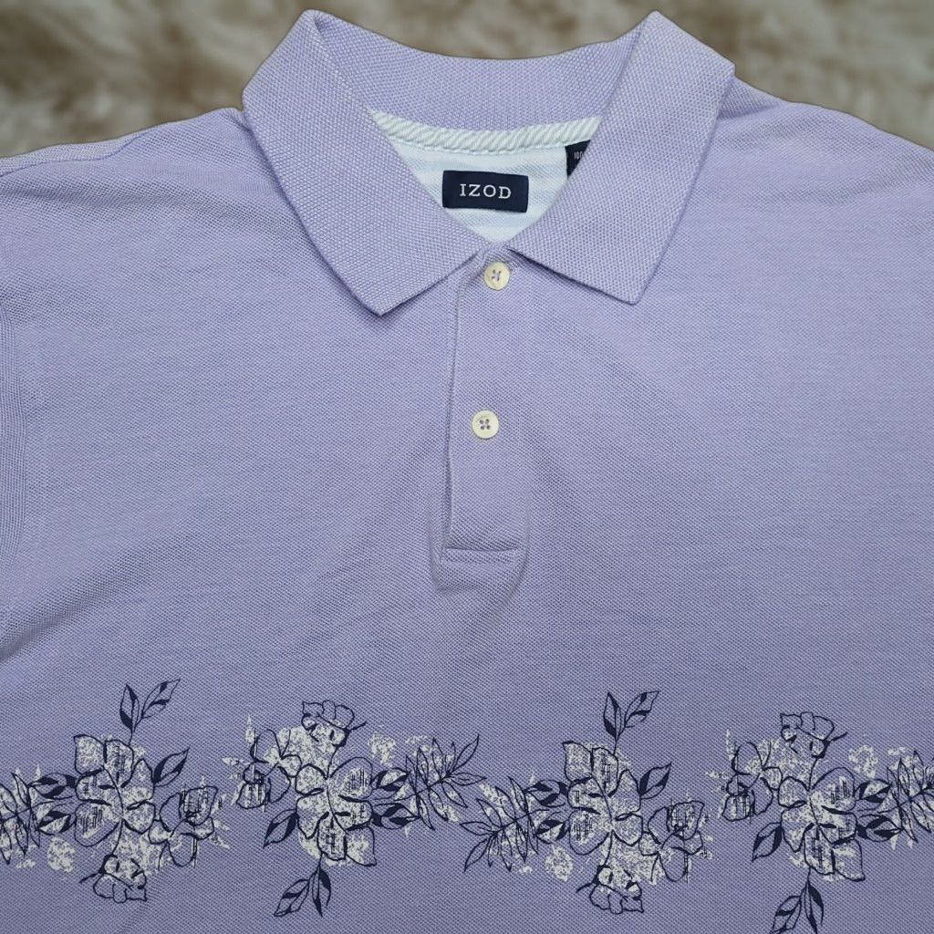 Izod IZOD Purple Casual Polo Shirt Men's Size Large Short Sleeve Size US L / EU 52-54 / 3 - 1 Thumbnail