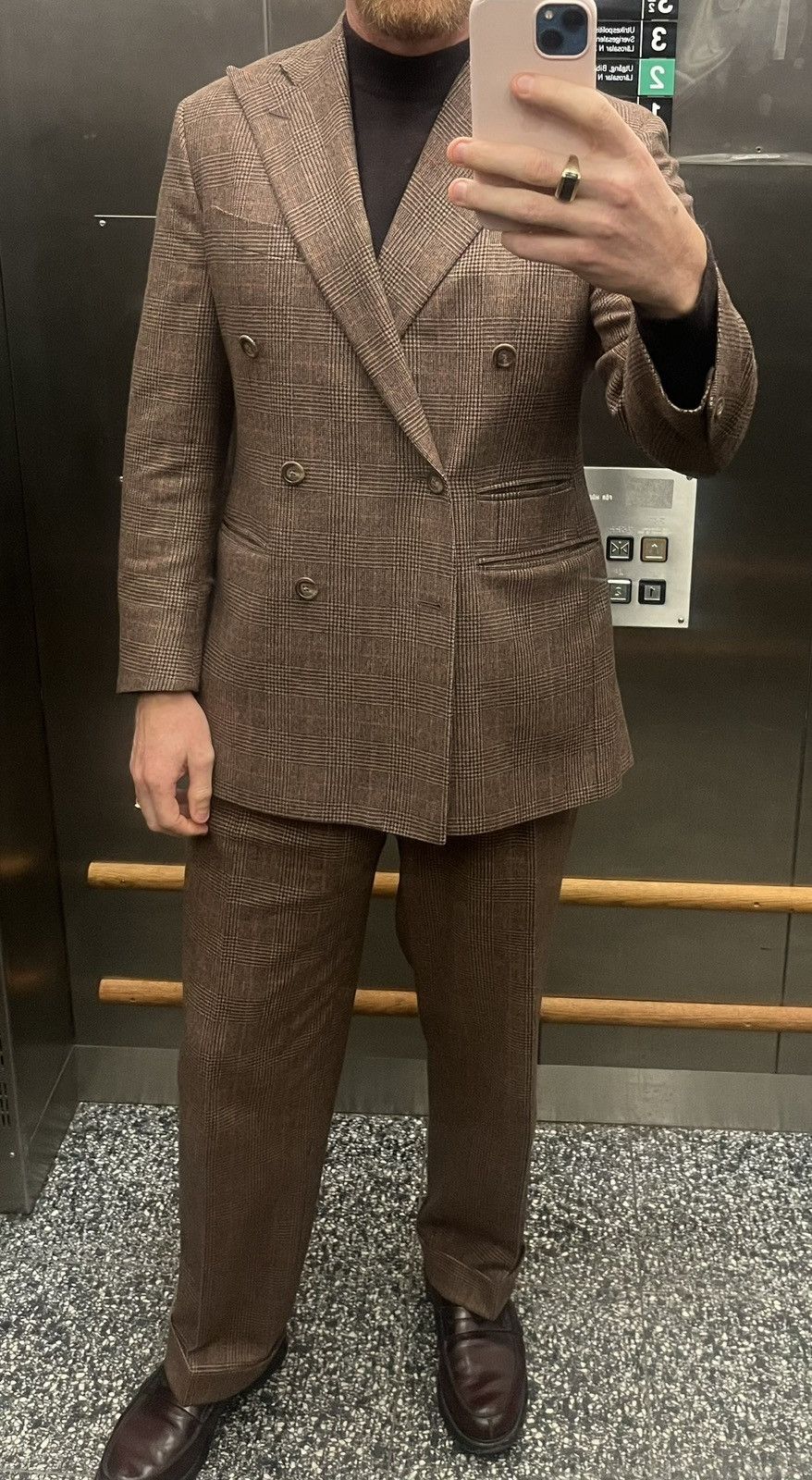 Polo Ralph Lauren Vintage Prince of Wales Suit Size 50R - 1 Thumbnail
