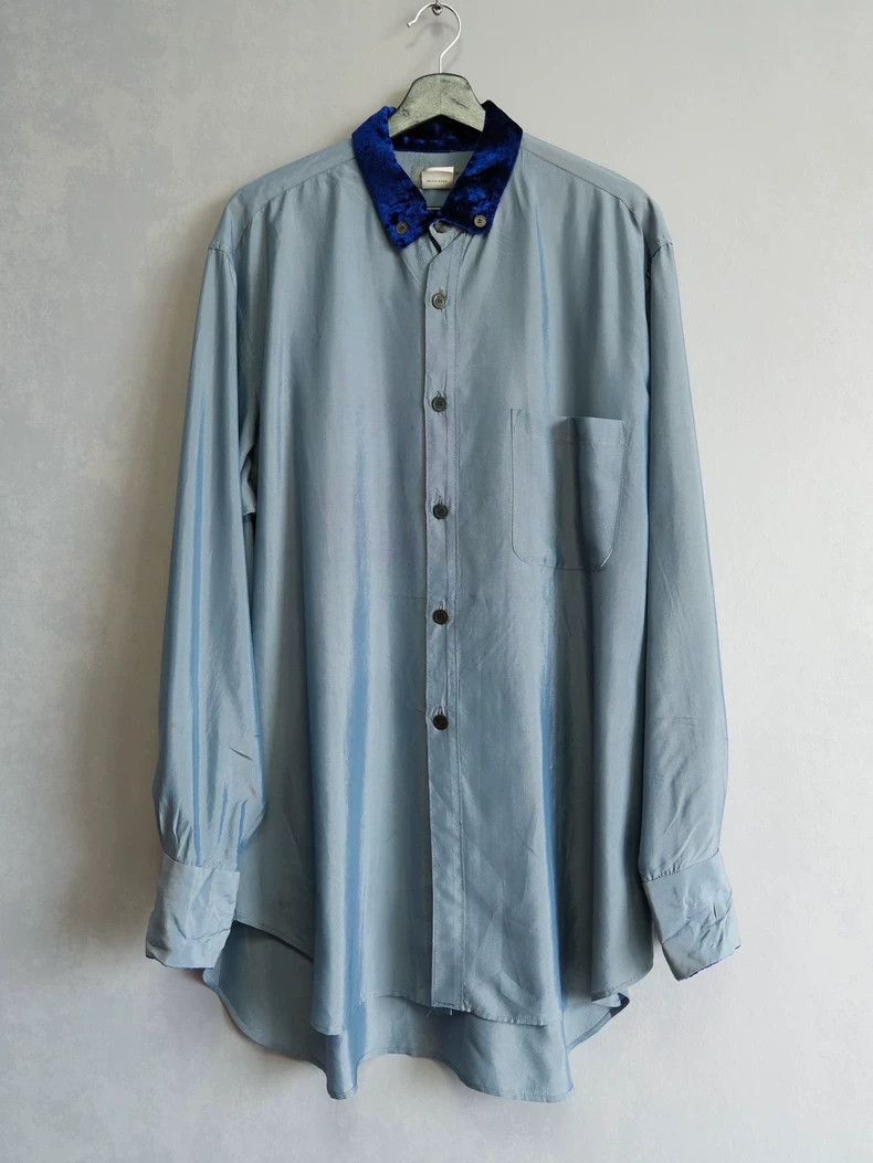 Yohji Yamamoto Yohji Yamamoto size os 92SS Bronze Button Velvet Shirt 250 Size US M / EU 48-50 / 2 - 2 Thumbnail