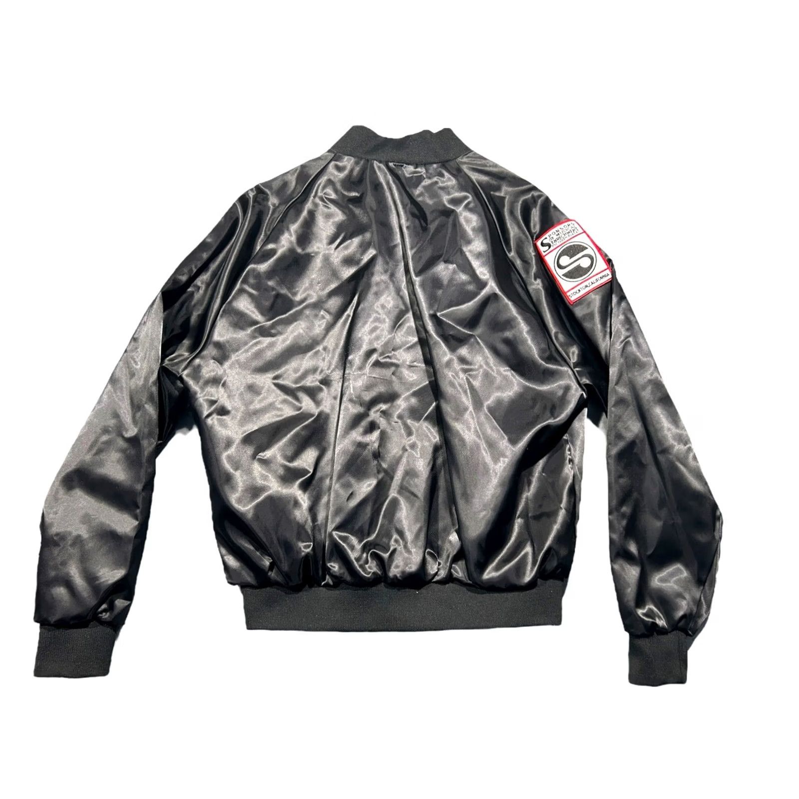 Vintage VINTAGE Hilton Varsity Jacket Bomber Black USA Made Mid-Length Jacket Mens L Nylon Size US L / EU 52-54 / 3 - 6 Thumbnail