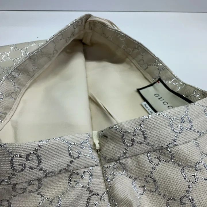 Gucci Gucci Gucci FW21 GG Mini Satin Skirt in Yellow -2506 Size US 38 / EU 54 - 8 Thumbnail