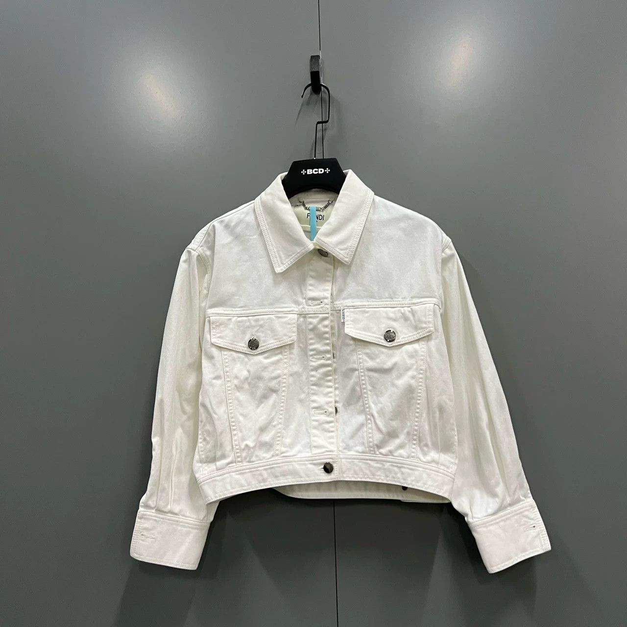 Fendi Fendi White Denim Jacket Size S / US 4 / IT 40 - 1 Thumbnail