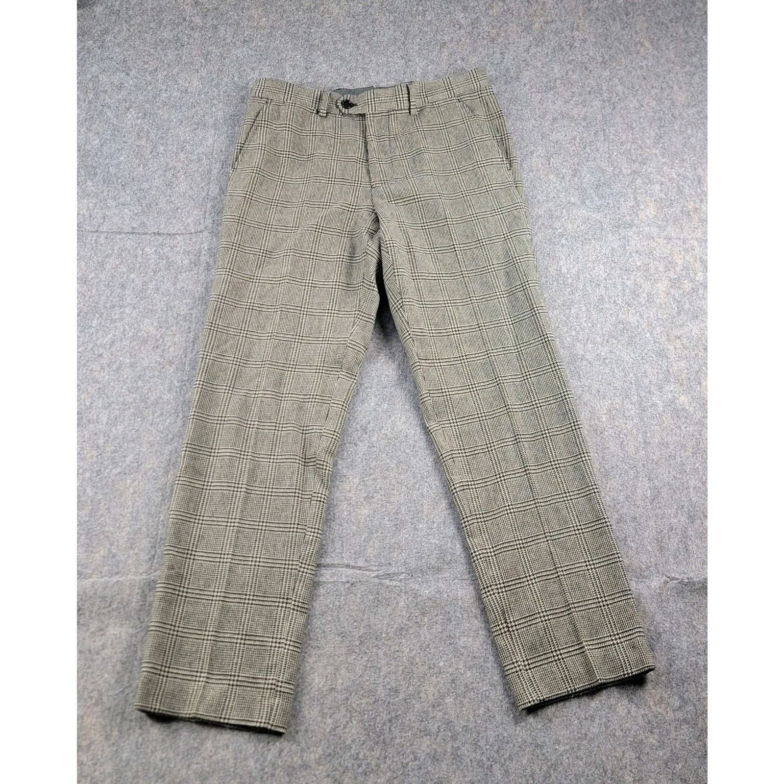 Todd Snyder Todd Snyder Plaid Wool Trouser Multi Cream Black *Read* Size US 31 - 2 Thumbnail