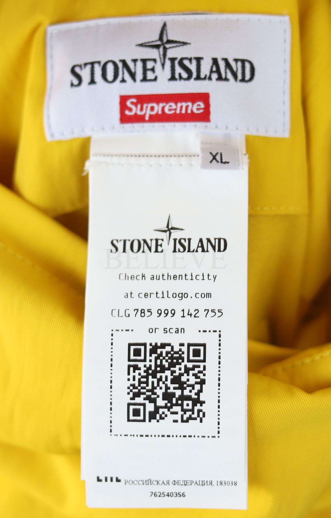 Stone Island STONE ISLAND X SUPREME JACKET FUR DOUBLSIDED RARE YELLOW 368 Size US XL / EU 56 / 4 - 4 Thumbnail