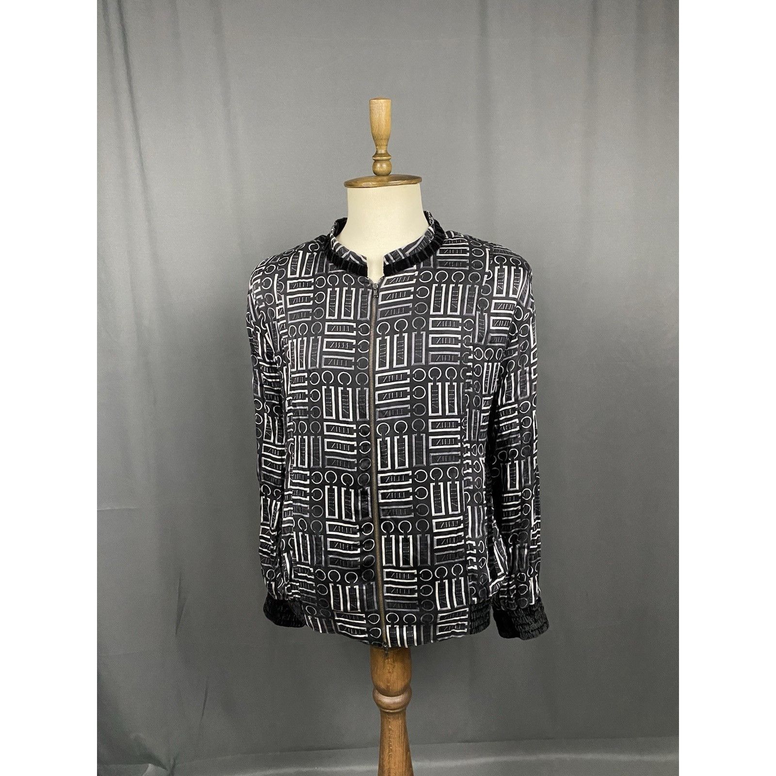 Zilli Zilli Vintage Auth Monogram Men's Black Silk Jacket Size 52 Size US L / EU 52-54 / 3 - 4 Thumbnail