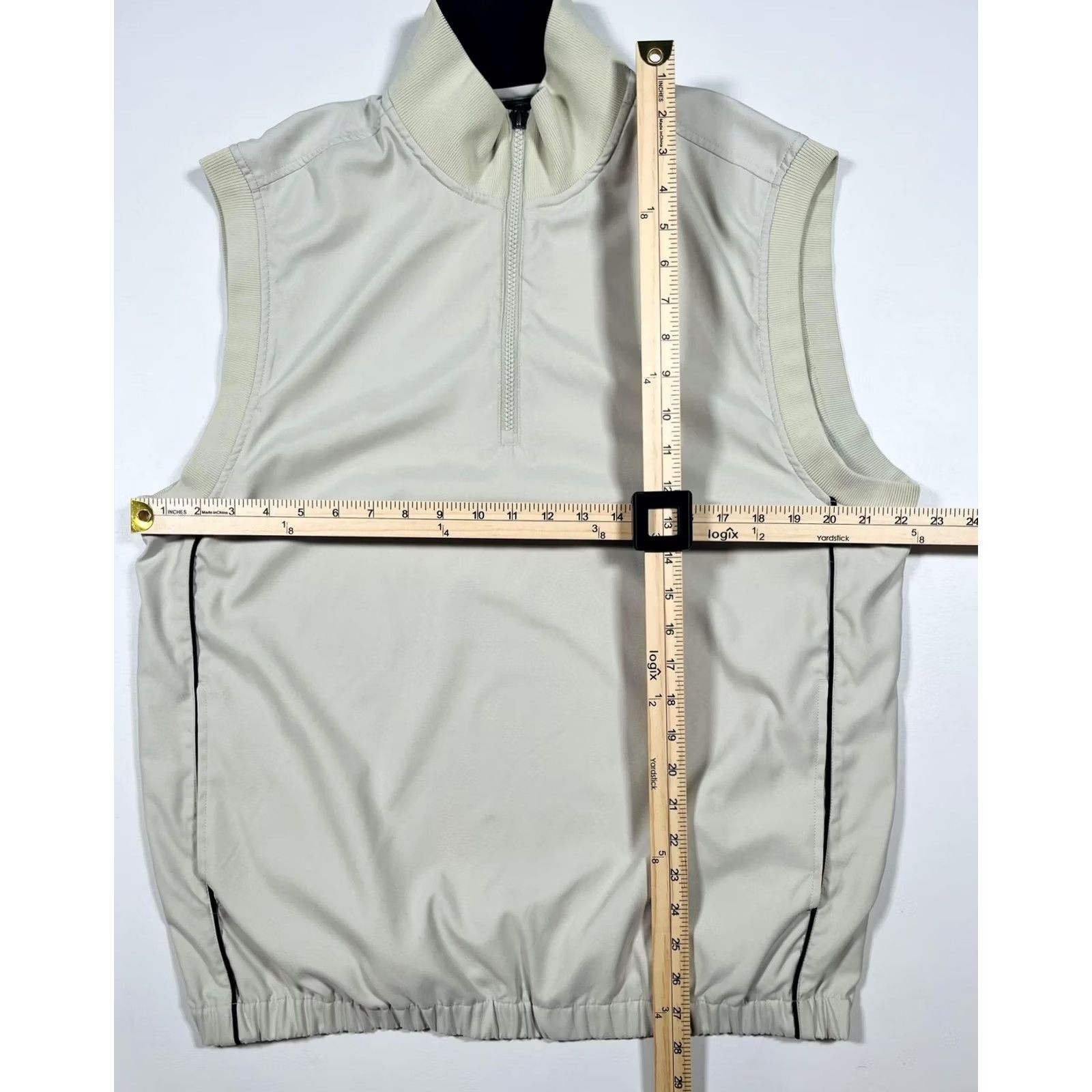 Callaway Callaway Vest Mens M Beige Half Zip Sleeveless Golf Logo Windbreaker Lined Zip Pockets Lightweight Elastic Hem Size US M / EU 48-50 / 2 - 4 Thumbnail
