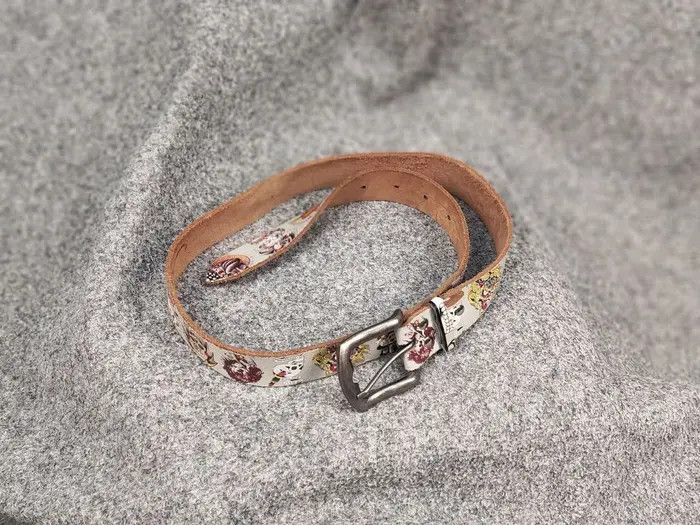 Ed Hardy Vintage Ed Hardy Multi Logo Brown Leather Belt Y2K Style Size ONE SIZE - 2 Thumbnail
