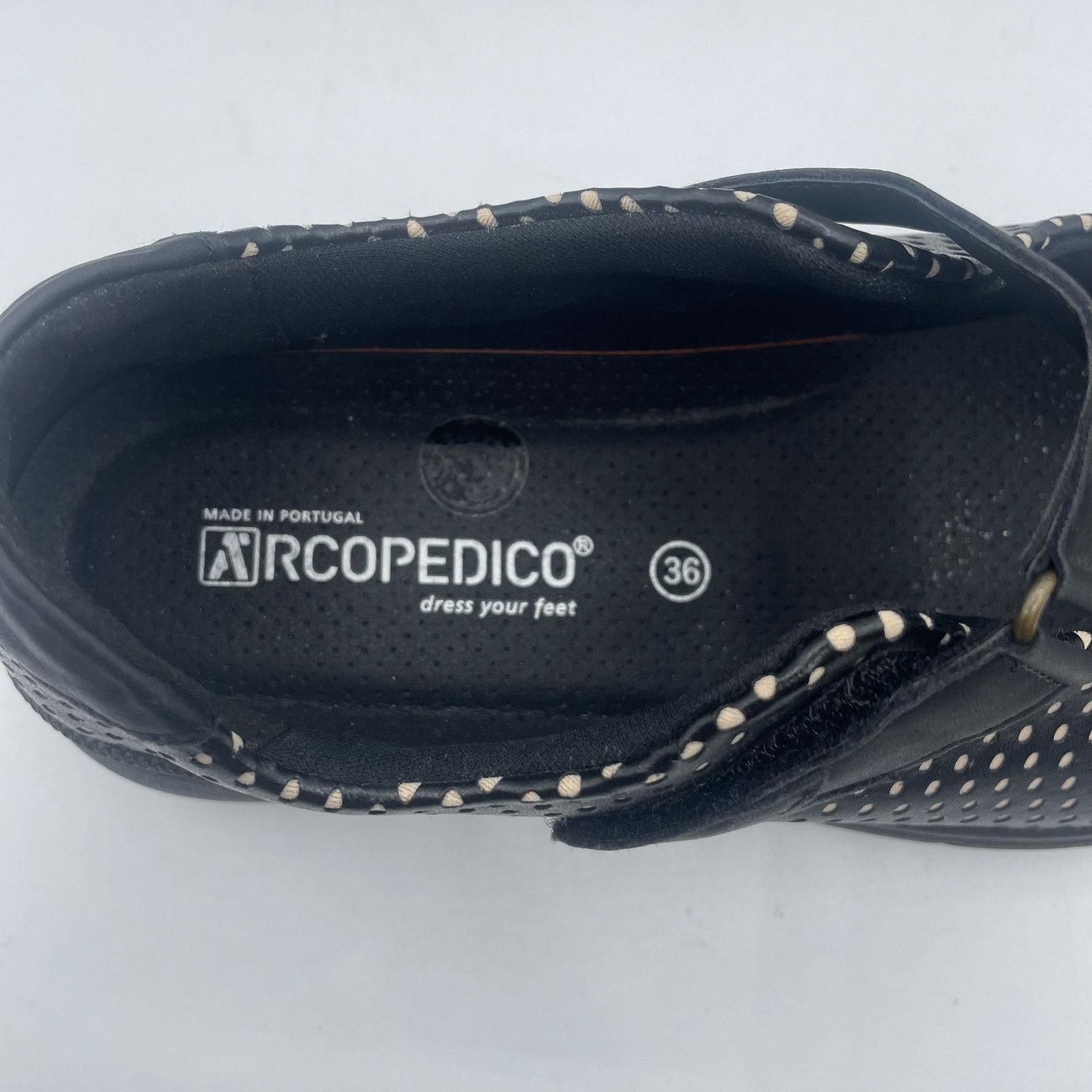 Other Arcopedico L78 4765 Urban Shoes Comfort Black Polka Dot 36 Size US 5.5 / IT 35.5 - 7 Thumbnail