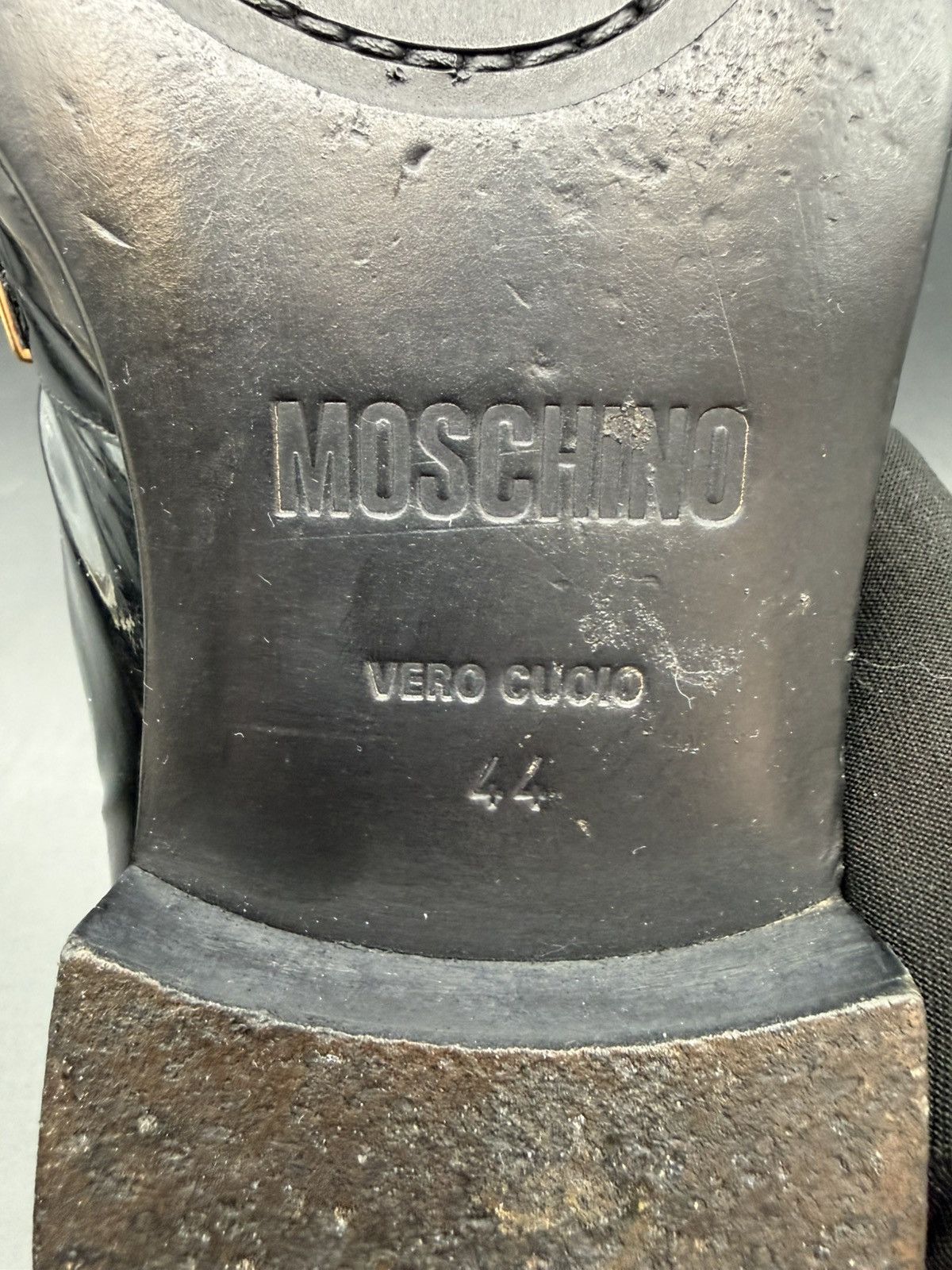 Moschino MOSCHINO Patent Leather Gold Letter Logo Loafers IT 44 US 11 Size US 11 / EU 44 - 17 Thumbnail