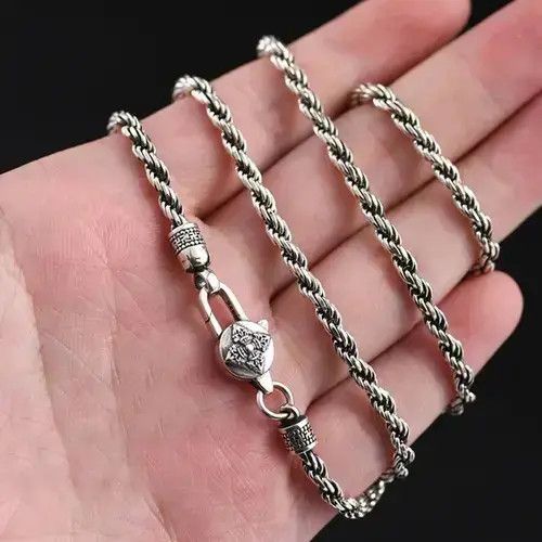 Other 4mm Round Men's Hemp Rope Necklace Size ONE SIZE - 1 Thumbnail