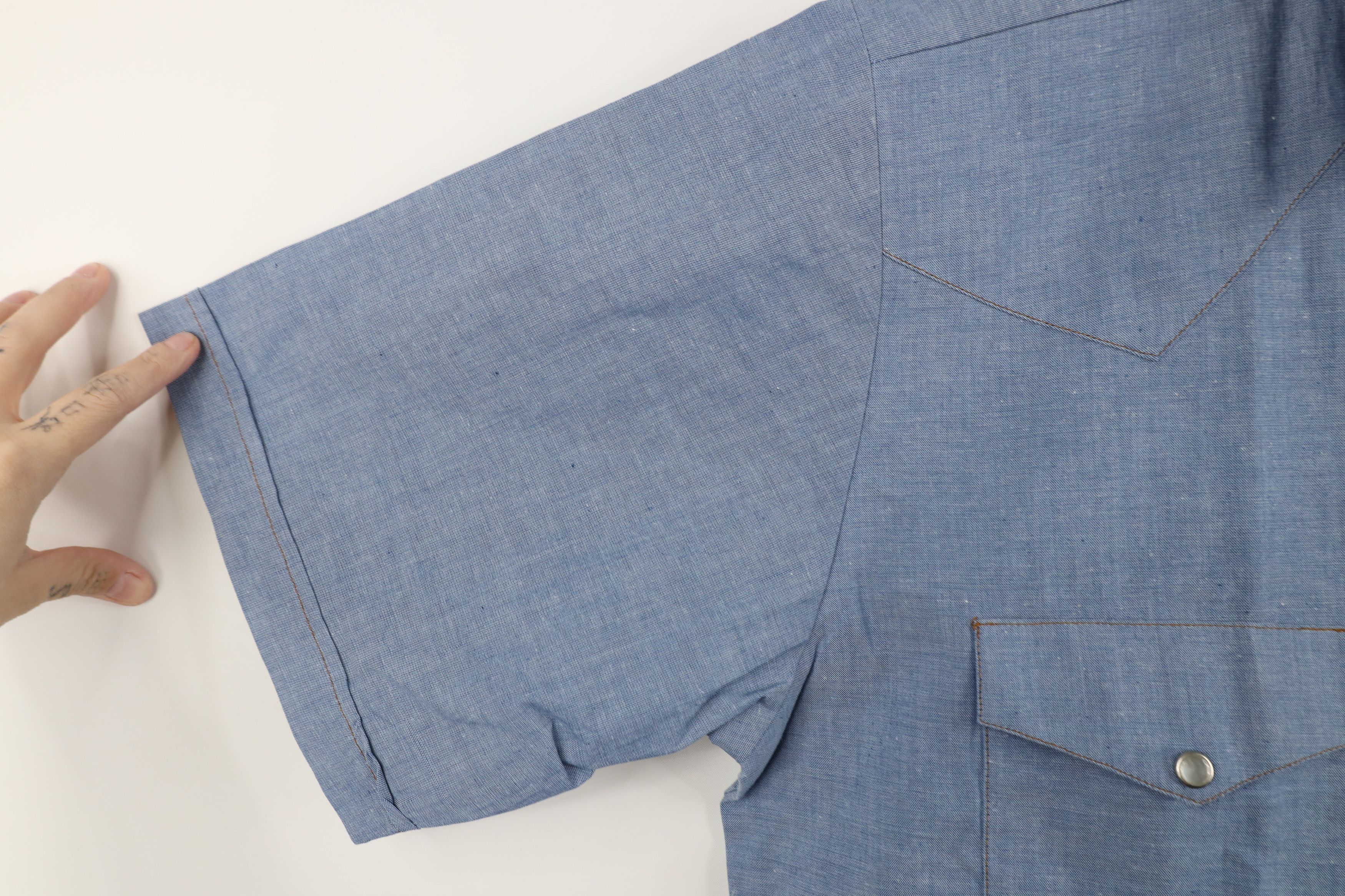 Dickies Deadstock Vintage 90s Dickies Western Button Shirt Blue Size US L / EU 52-54 / 3 - 6 Thumbnail