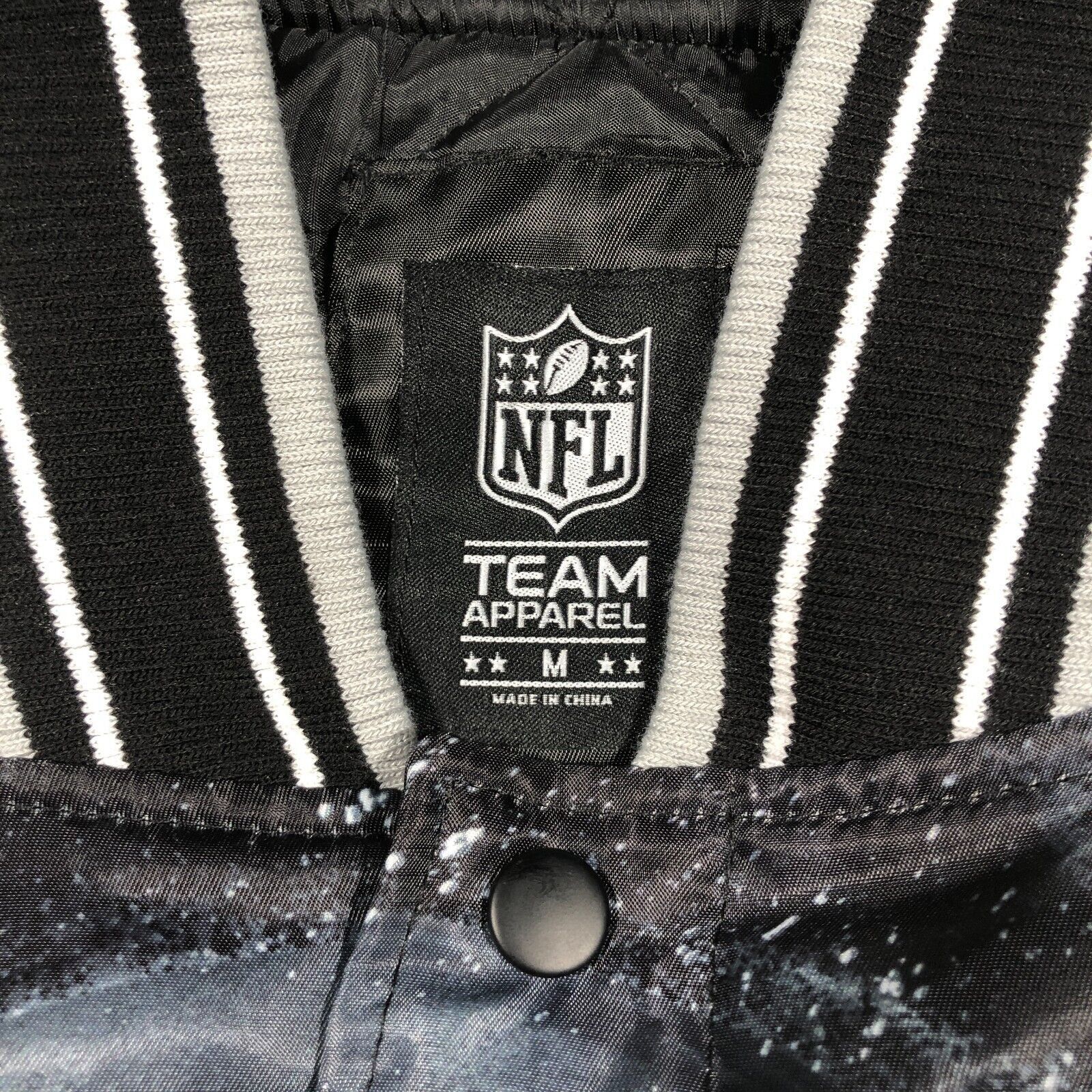 NFL Oakland Raiders Team Apparel All Over Print Bomber Jacket Size US M / EU 48-50 / 2 - 3 Thumbnail