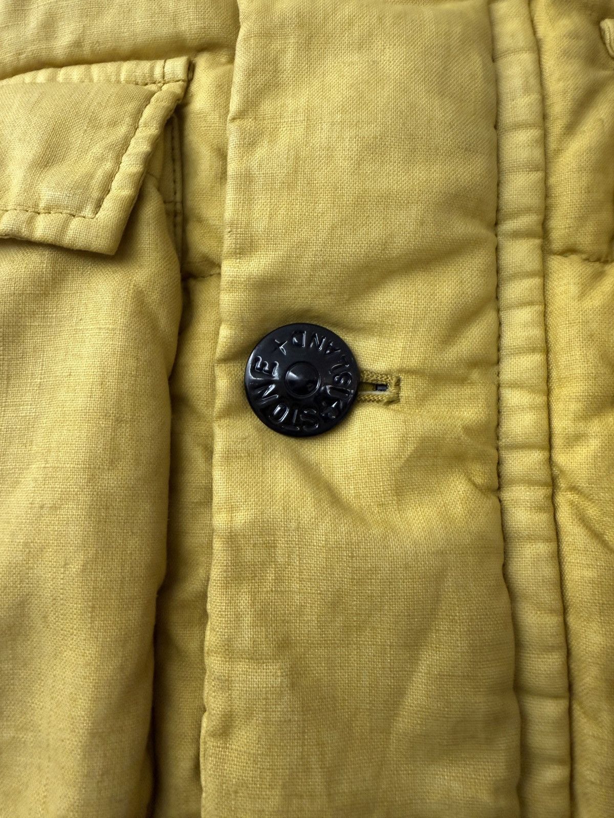 Stone Island Stone Island 2018 Yellow Lino Resinato Down-TC Puffer Jacket Size US M / EU 48-50 / 2 - 4 Thumbnail