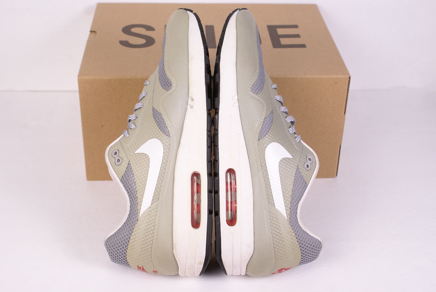 Nike 2012 Nike Air Max 1 Hyperfuse MATTE SILVER Red Black White Size US 10.5 / EU 43-44 - 5 Thumbnail