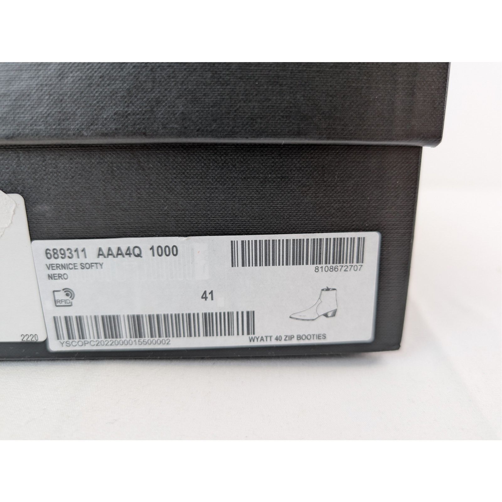Saint Laurent Paris o1rshd1 Wyatt 40 Zip Booties Boots in Nero 41 Size US 8 / EU 41 - 21 Thumbnail