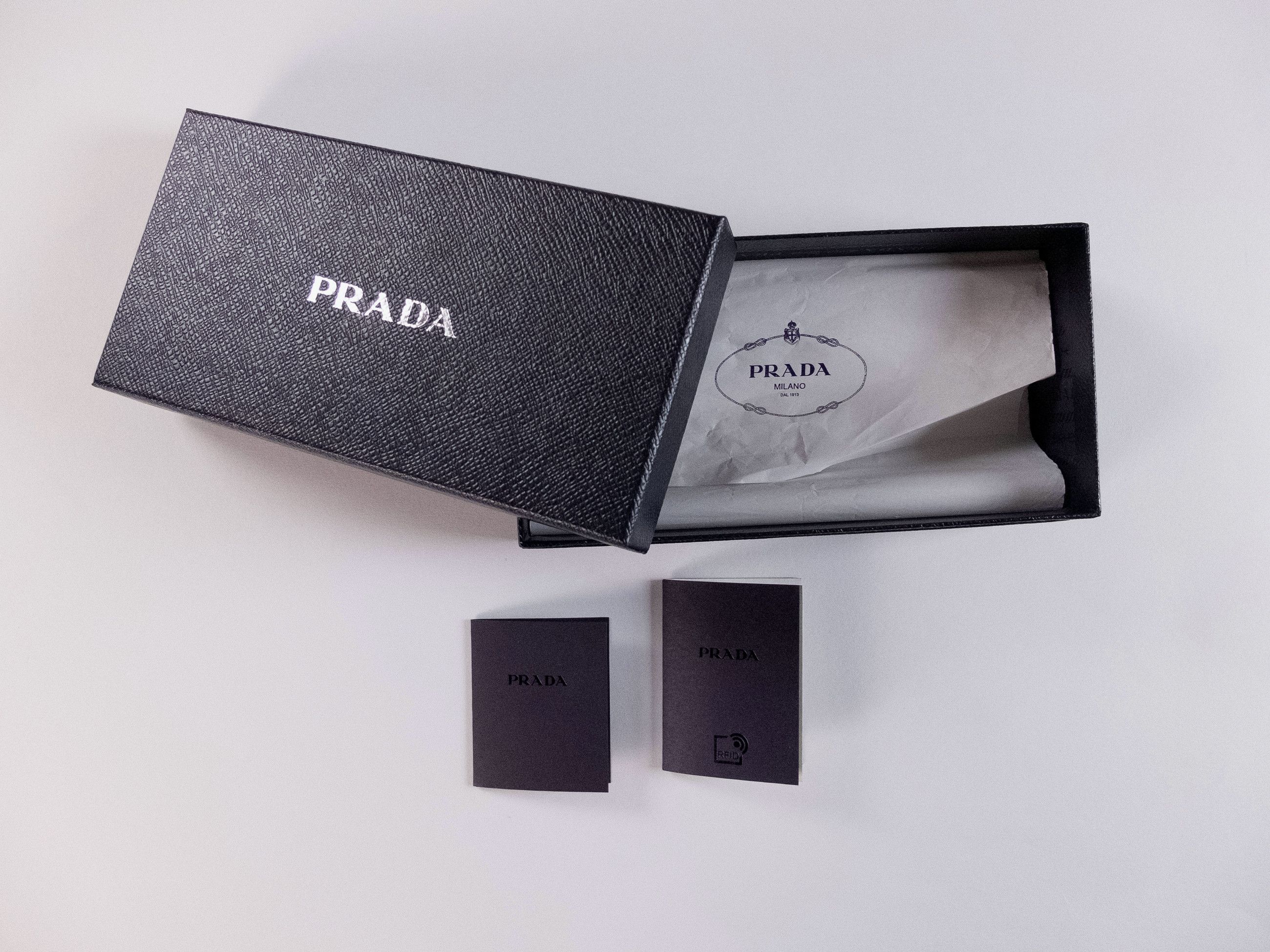 Prada PRADA Pradamalia black pink Saffiano leather chain wallet Size ONE SIZE - 10 Thumbnail