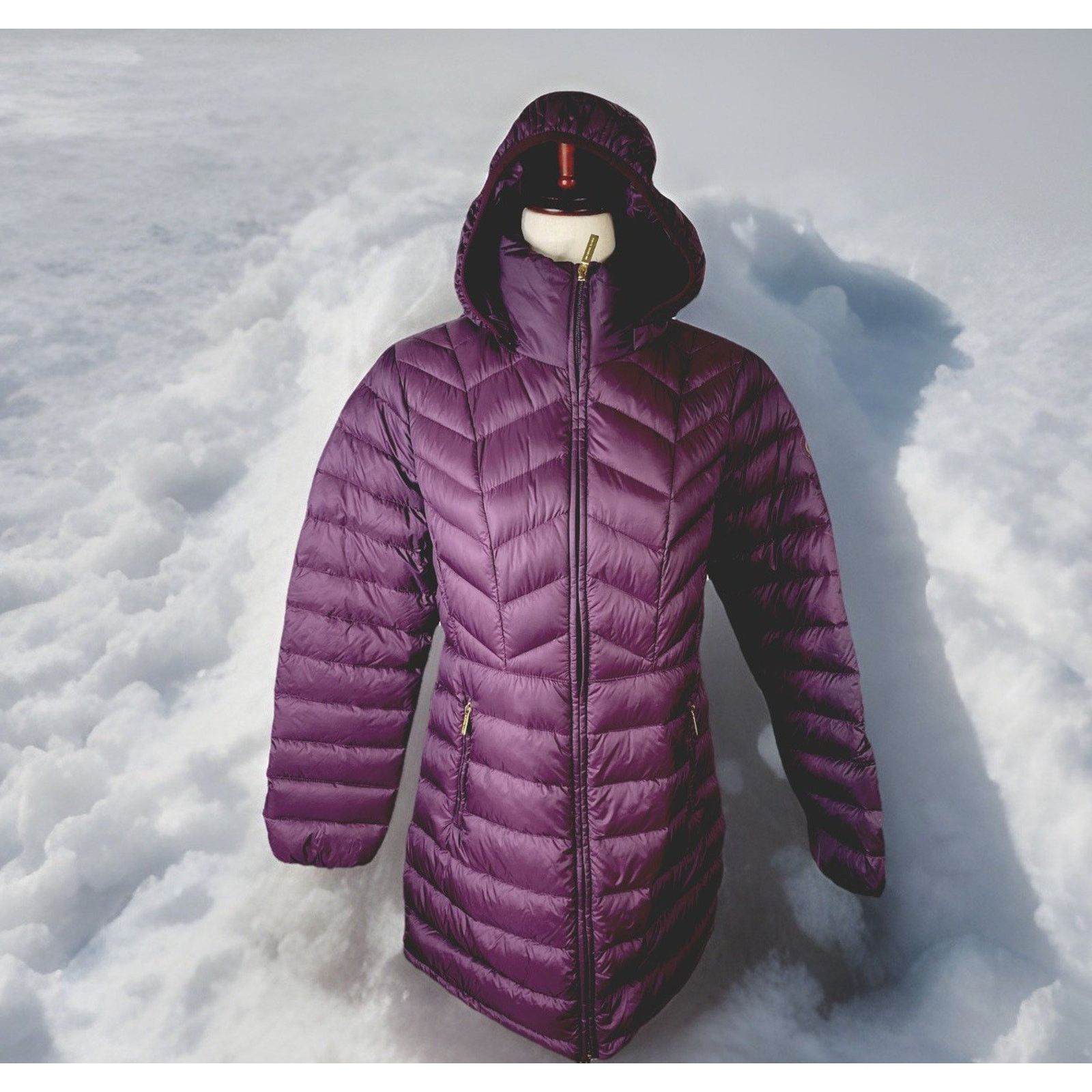 Michael Kors MICHAEL MICHAEL KORS Quilted Down Hooded Puffer Coat Sz: M Size M / US 6-8 / IT 42-44 - 2 Thumbnail