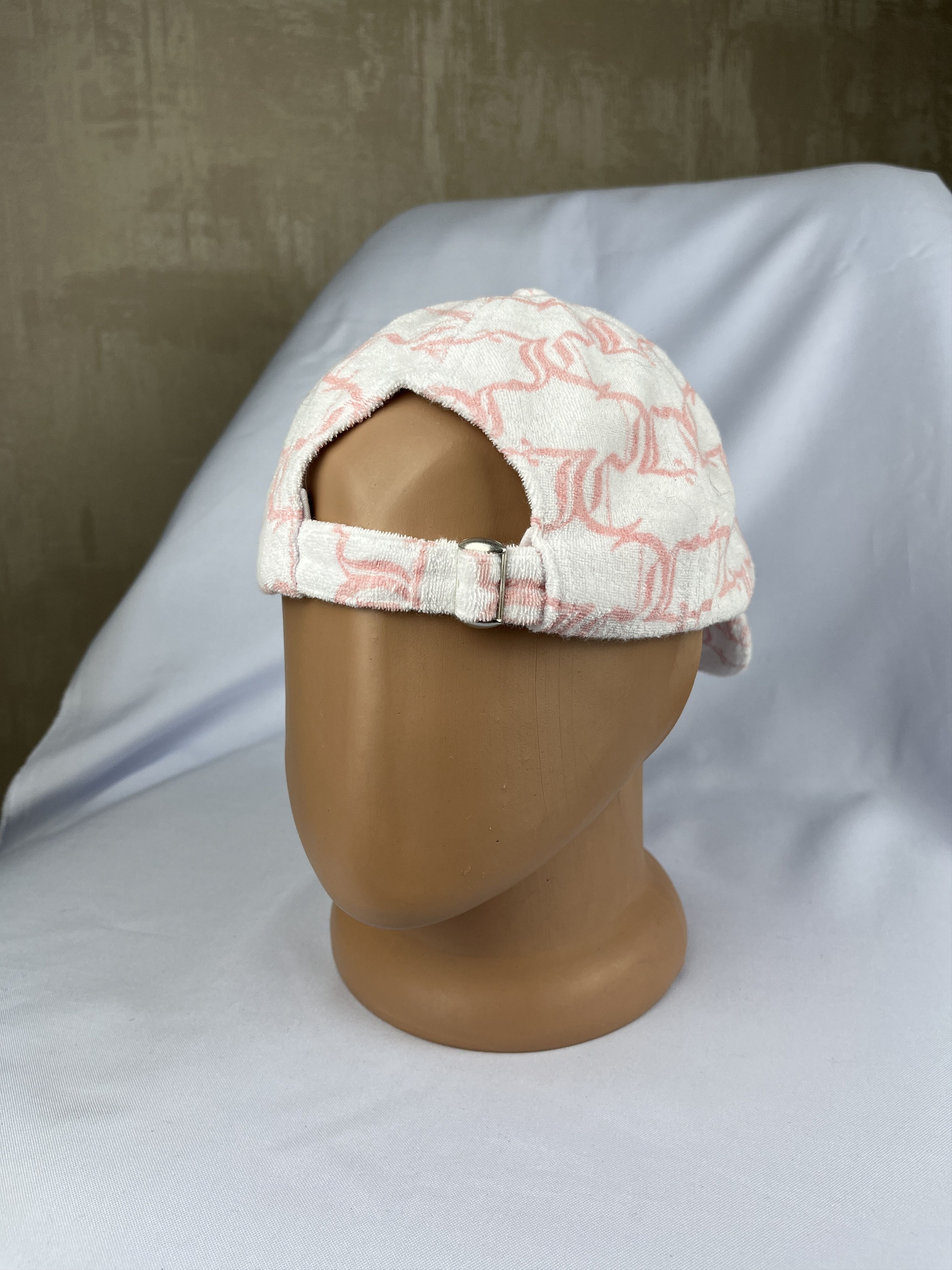 Juicy Couture Jeans Juicy Couture Towel Terry Cap Hat White Pink Size Adjustable Size ONE SIZE - 7 Thumbnail