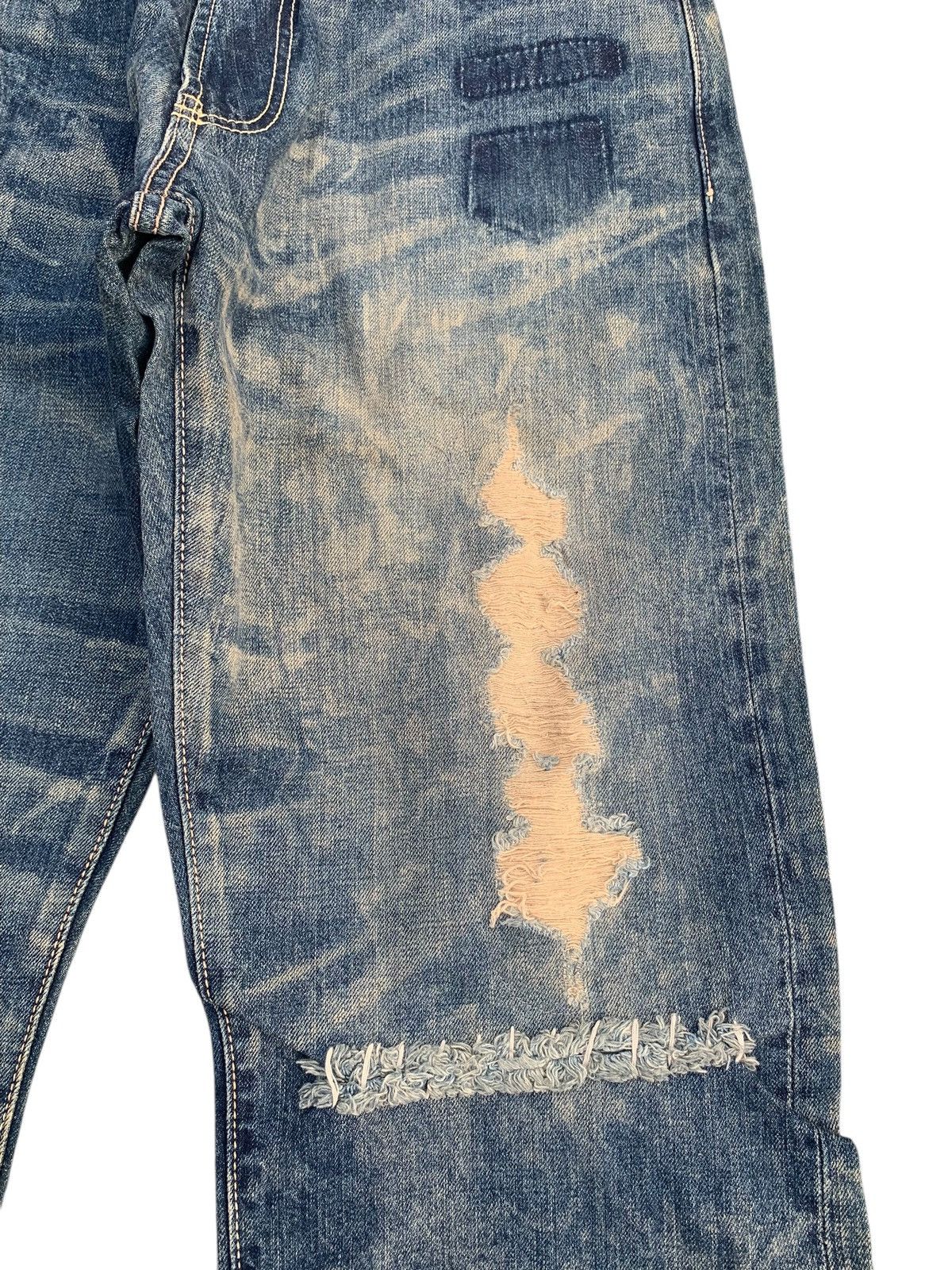 Tornado Mart RARE💥SCANNER FUNDAMENTAL SELVEDGE CLAWMARK DISTRESSED DENIM Size US 32 / EU 48 - 14 Thumbnail