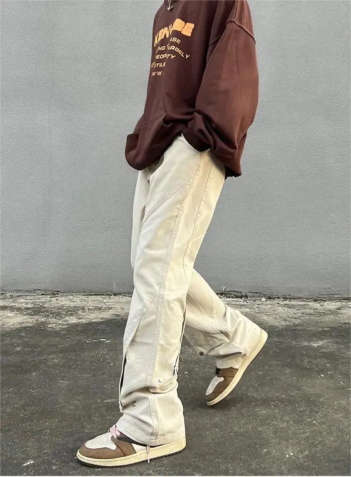 Japanese Brand Micro flared button casual pants Size US 32 / EU 48 - 3 Thumbnail