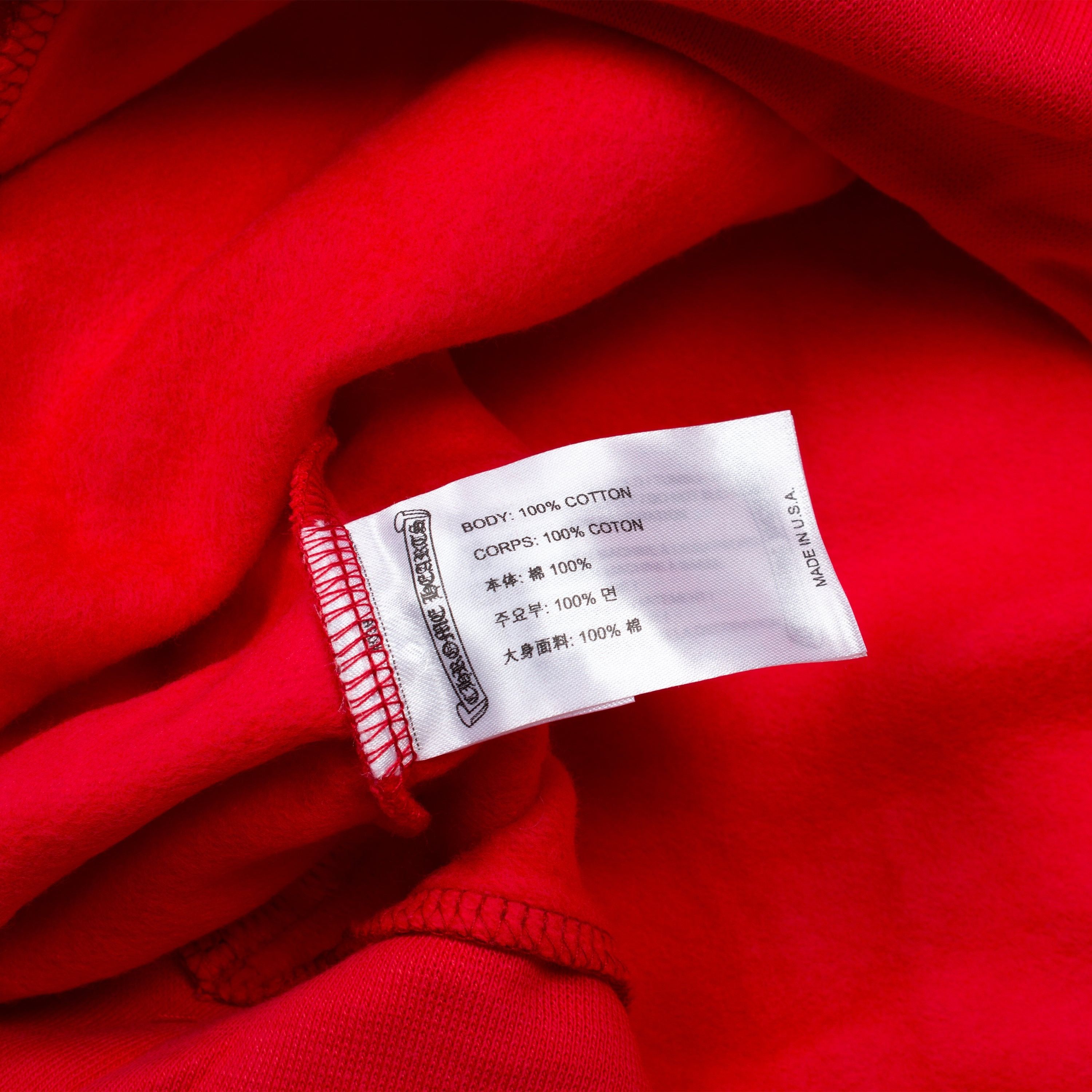 Chrome Hearts CHROME HEARTS RED SCROLLBAR HOODIE Size US XL / EU 56 / 4 - 4 Thumbnail